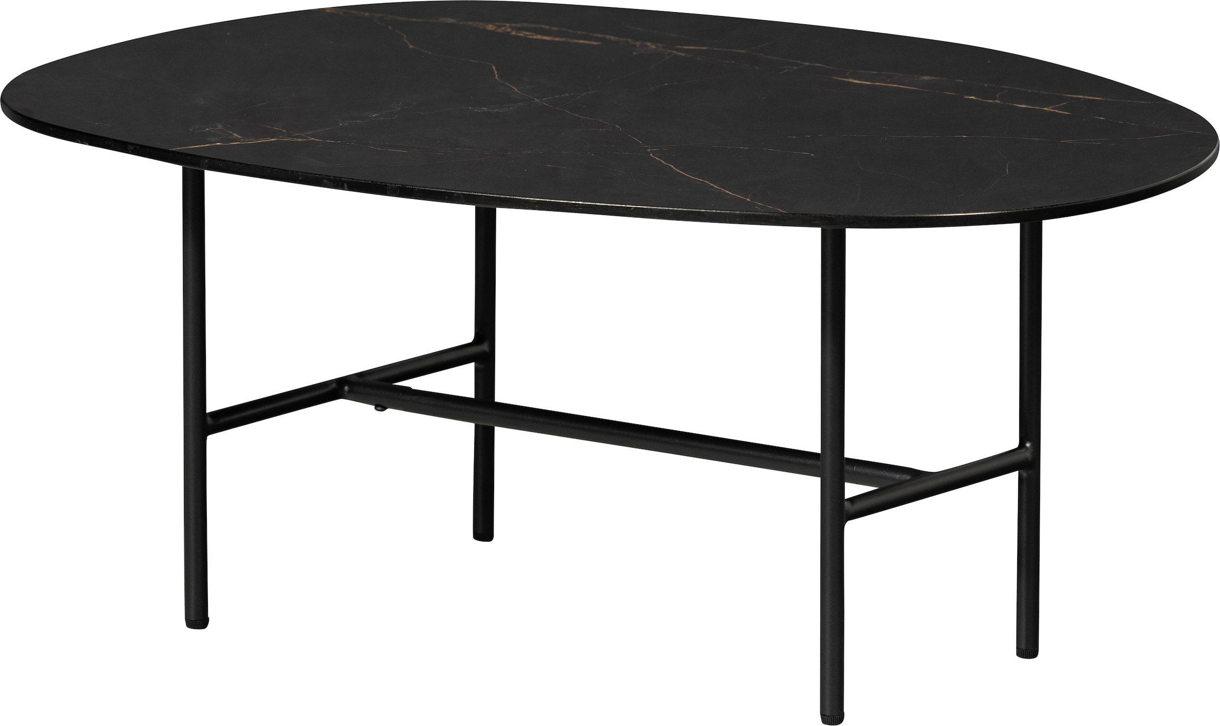 WOOOD Table basse »Vajen Porzellan-Marmorlook mit Metallgestell« H 34 x L 80 x P 60 cm, capacité de charge 15 kg, facile d'entretien