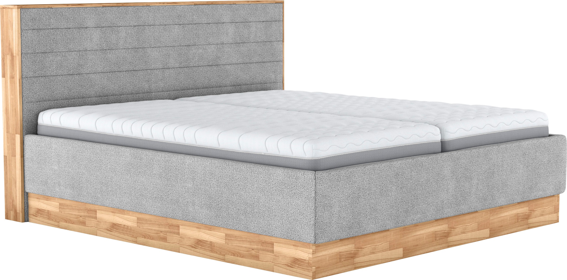 COTTA Lit rembourré »PESETA inkl. Lattenrost und Stauraum, erhältlich in 160cm & 180cm« mit Echtholzleiste und gepolstertem Kopfteil