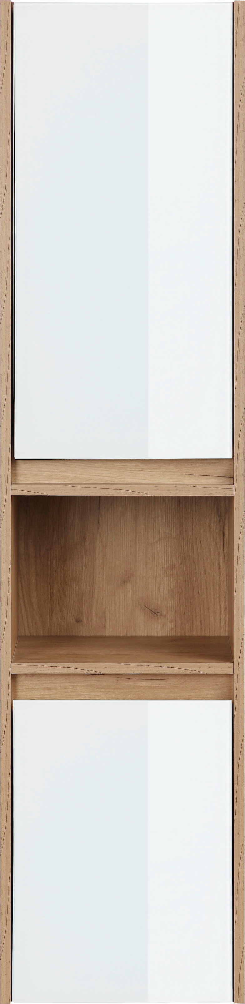 welltime Hochschrank »Torun Badezimmerschrank« Badschrank Schrank Breite 35 cm  mit Glasfronten