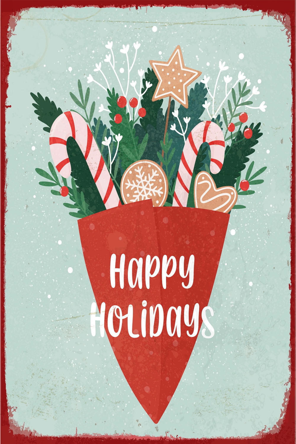 queence Tableau métallique »Happy Holidays« 1 cuis tlg. Stahlschilder