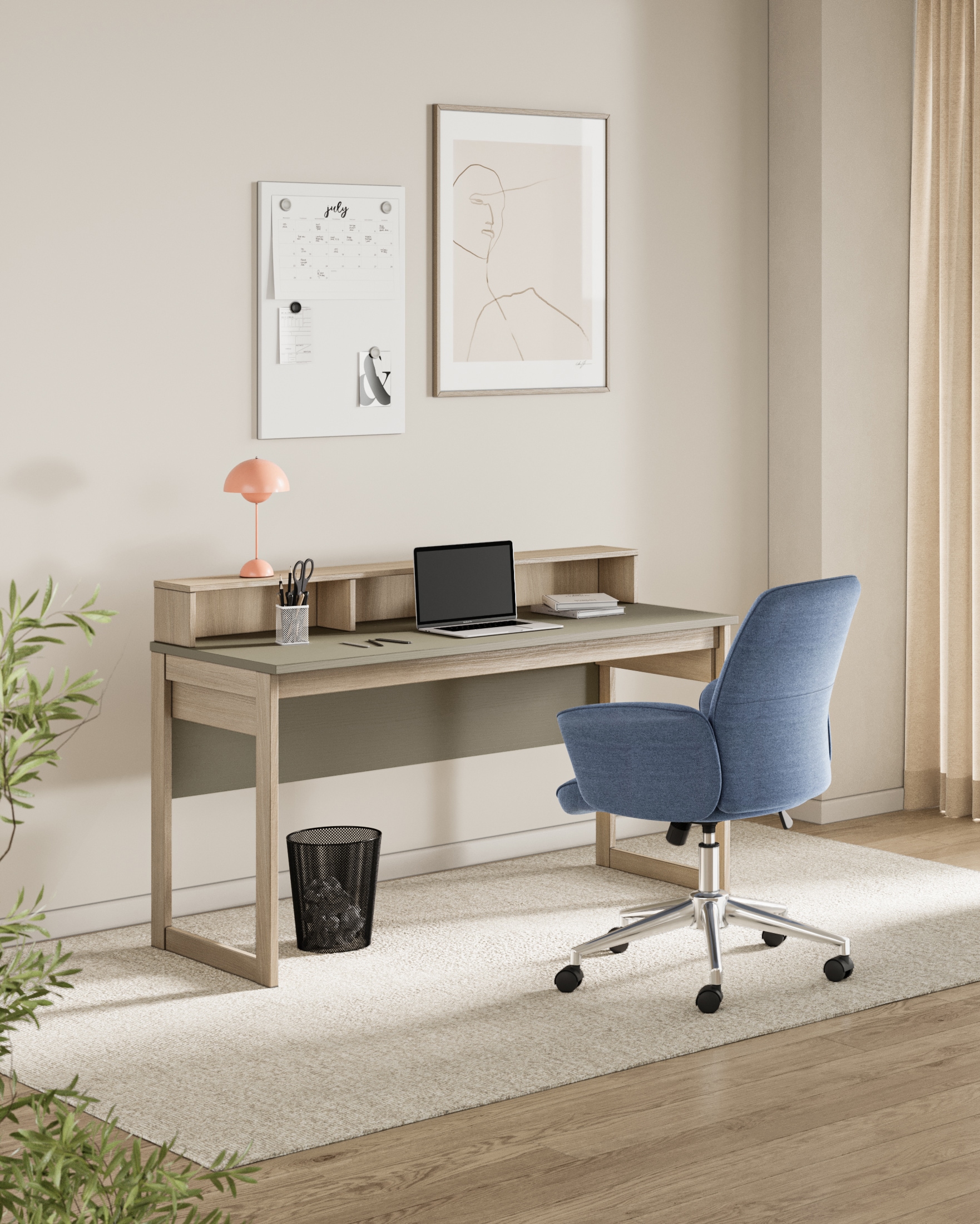 Home affaire Bureau »Stranda, Arbeitstisch im Skandi Style, Bürotisch in zwei Farben« Bureau informatique moderne, home office convivial