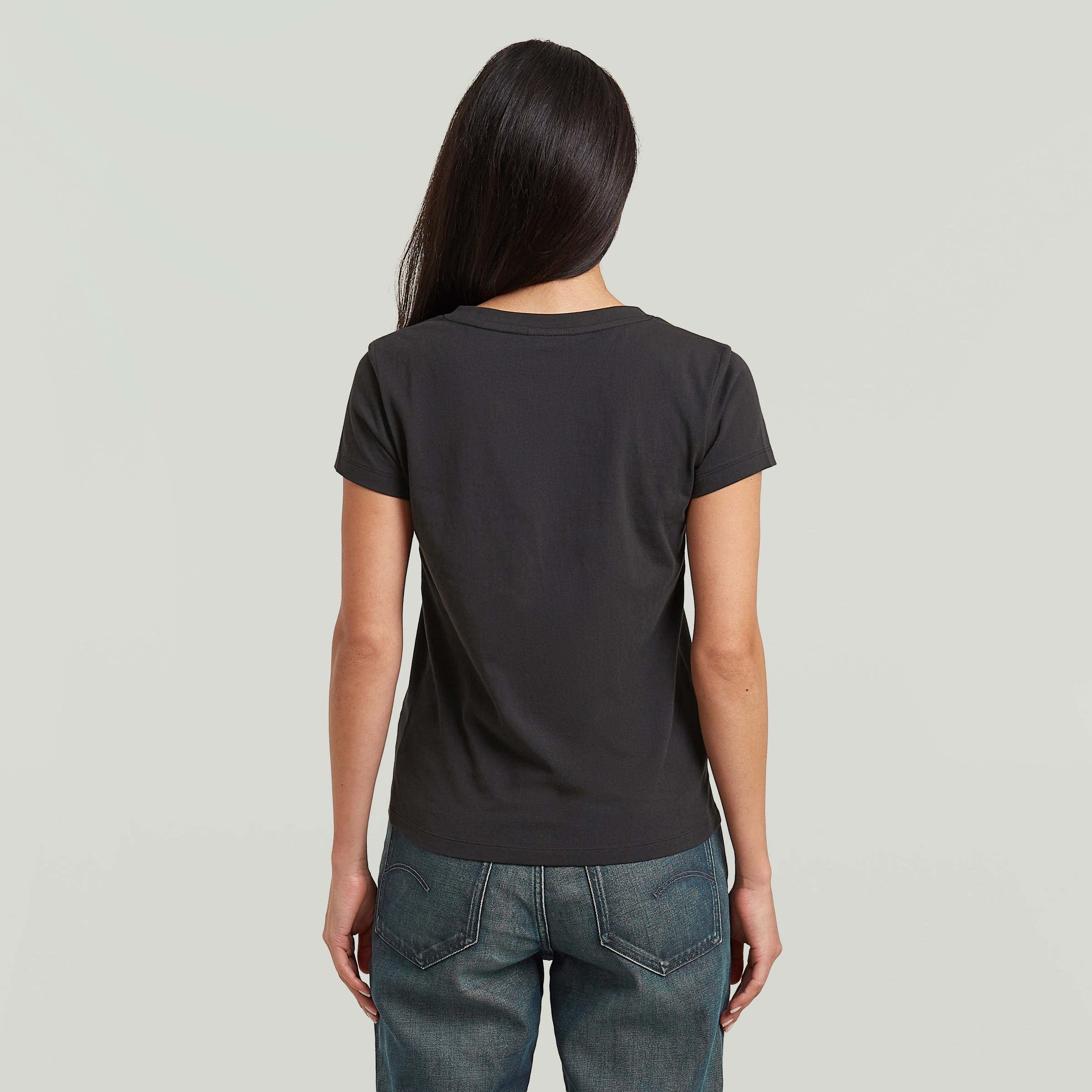 G-STAR T-shirt en V »Overdyed Form v t wmn« en qualité coton