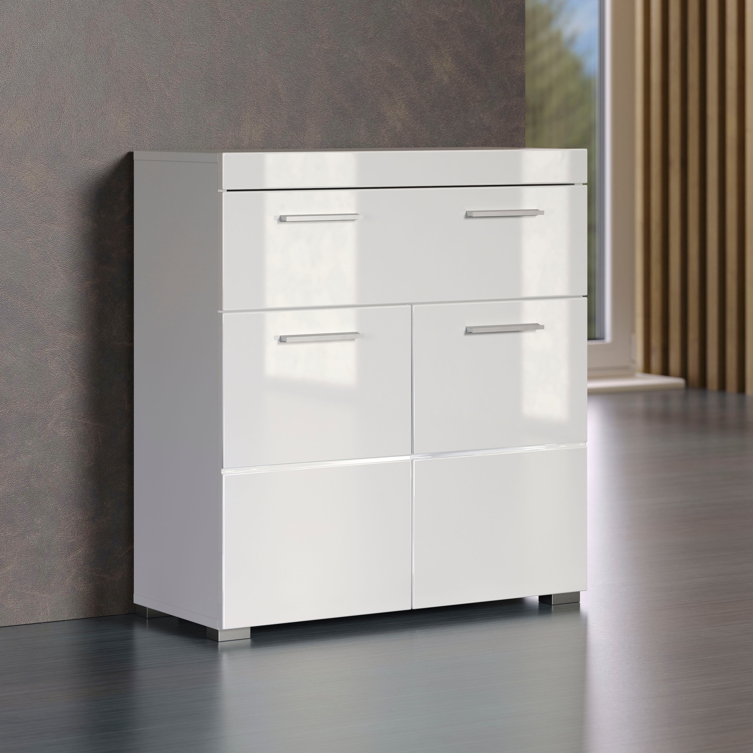 welltime Armoire basse »Avena« Armoire sur pied avec 2 portes, 1 tiroir - (L/P/H) 73/31/79 cm