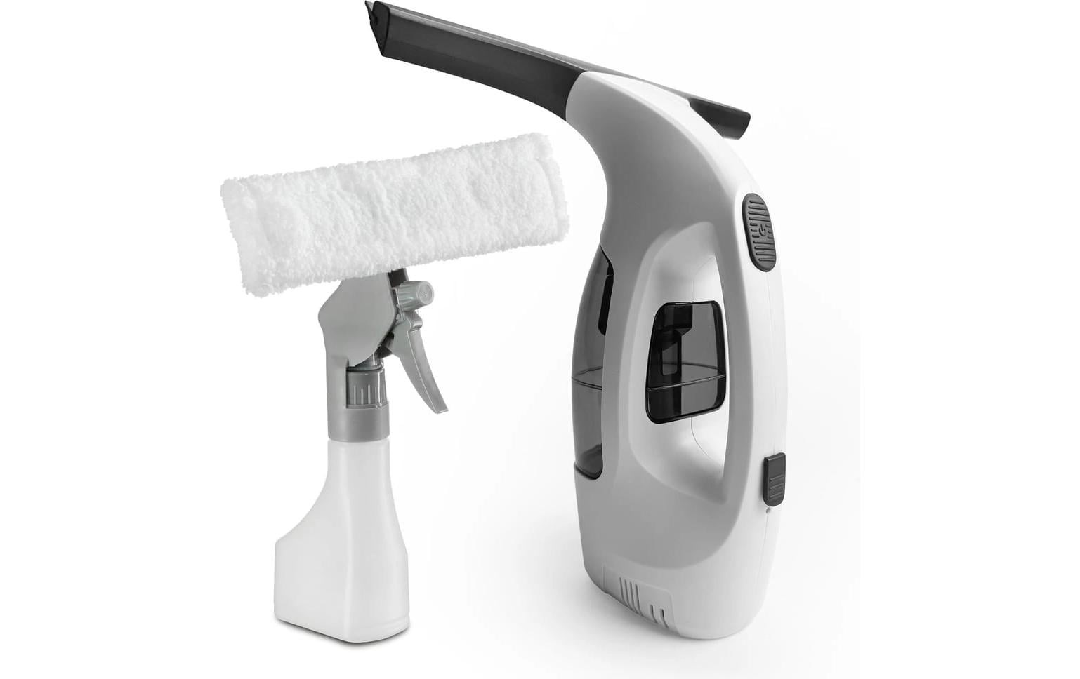 Lumaland Aspirateur de vitres sans fil »CLEANmaxx 3,7 V« nettoyeur de vitres sans fil avec fonction d’aspiration