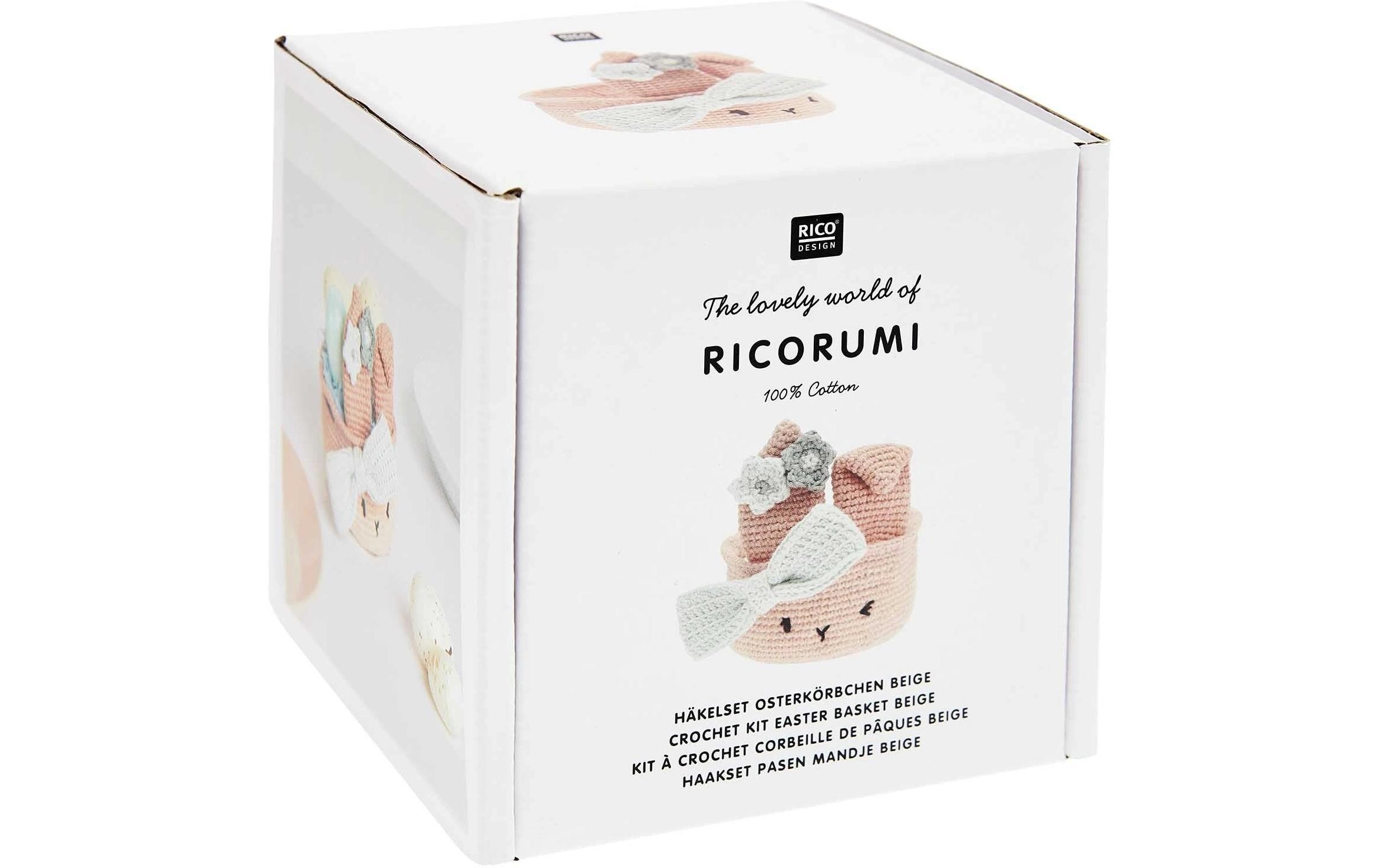 Rico-Design Verlag Set créatif »Häkeln Ricorumi Osterkörbchen, Beige«
