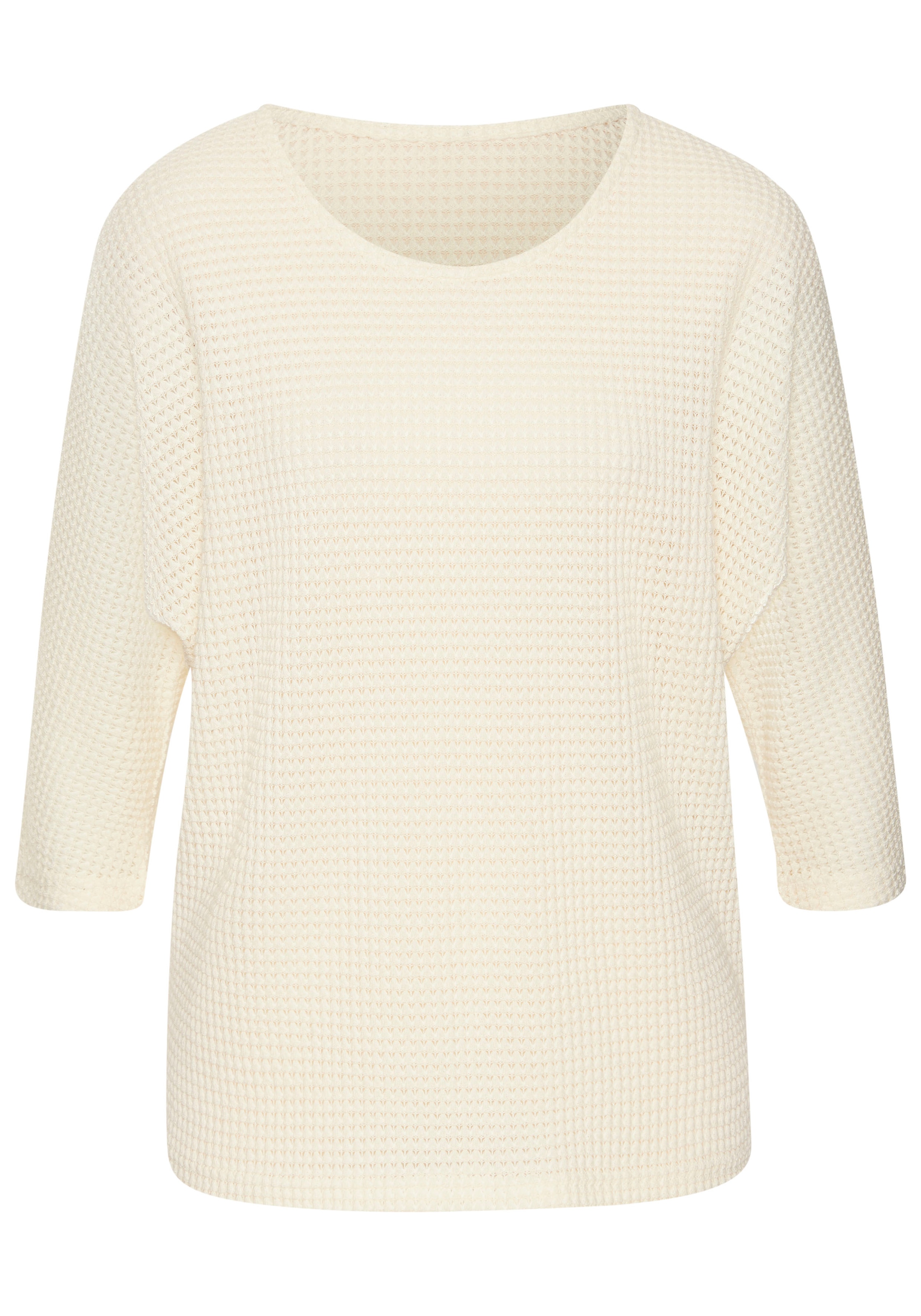 Vivance T-shirt à manches longues »mit modischer Waffelstruktur« 2er-Pack,  aus bügelfreier Strickqualität