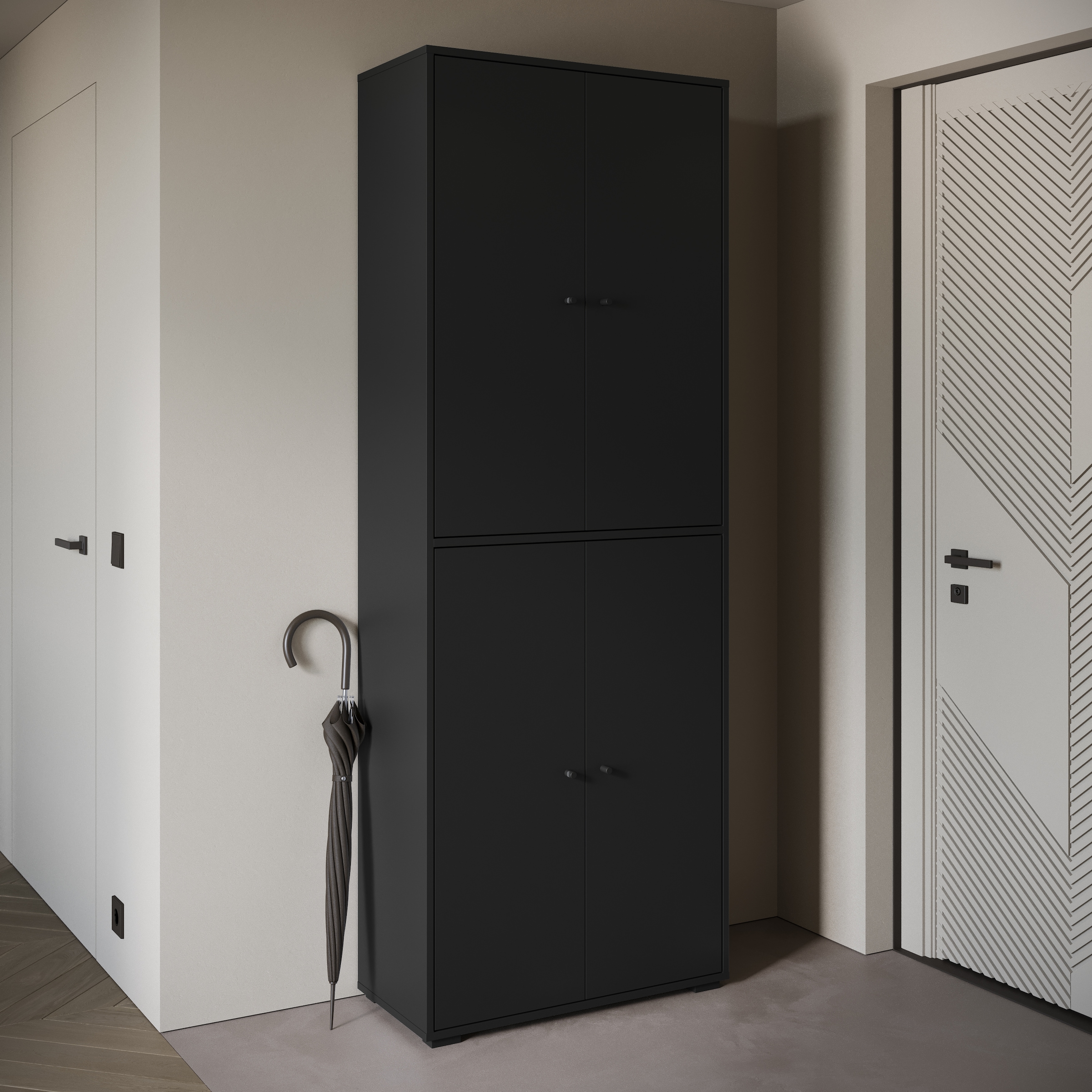 Home affaire Armoire à chaussures »Schuhkommode Dino« armoire de couloir avec étagères réglables, LxHxP : 70 × 190 × 33 cm