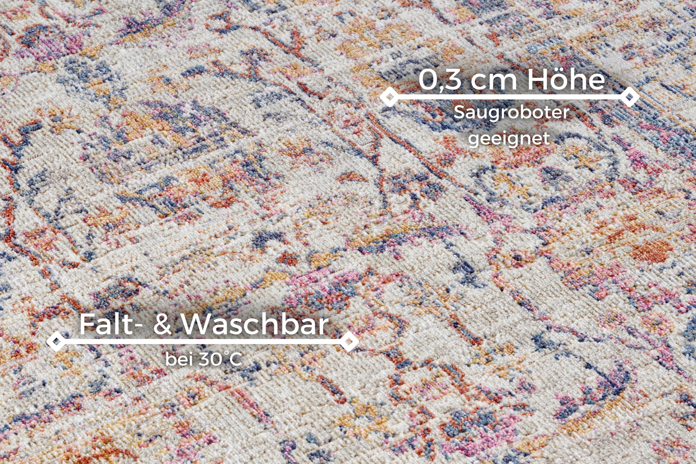 HANSE Home Teppich »Luxor« rechteckig 3 mm Höhe In-& Outdoor, Läufer, wetterfest, Balkon, Wohnzimmer, Orient