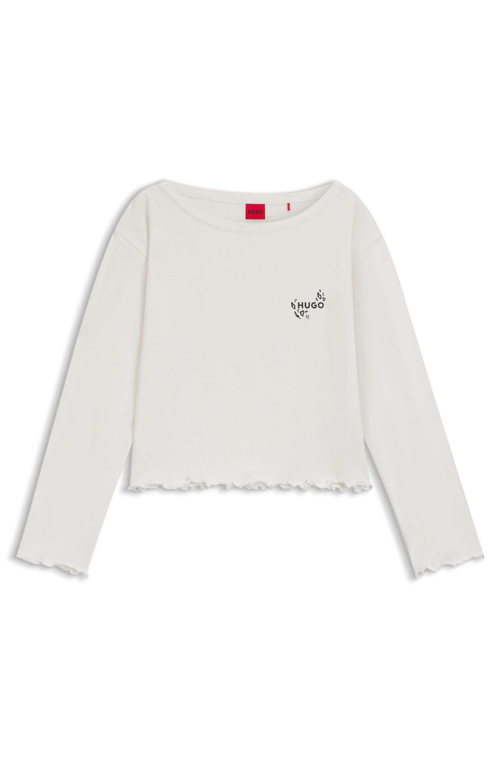 HUGO Underwear Haut de pyjama , aus Stretch-Jersey mit Logo-Artwork, regular fit, Rundhals
