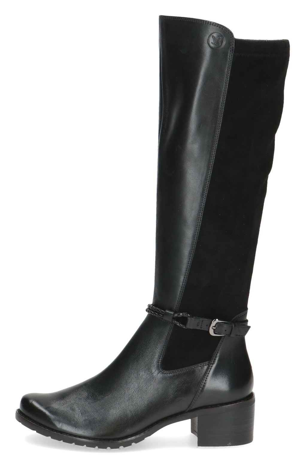 Caprice Bottes  , talon bloc, bottes hautes à tige longue, bottes business avec bande tressée