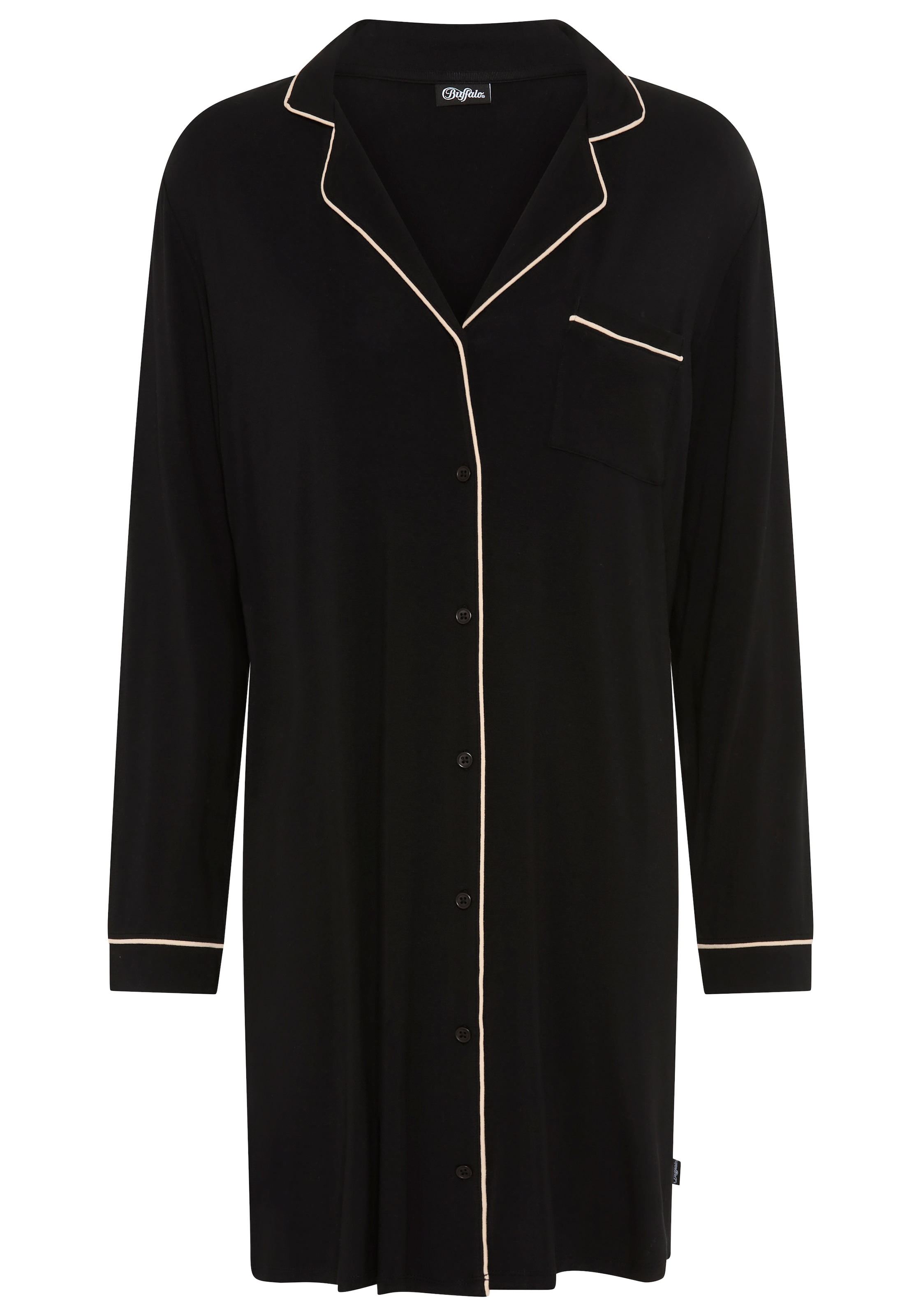 Buffalo Chemise de nuit 1 tlg. Poche poitrine avec détails passepoilés tendance
