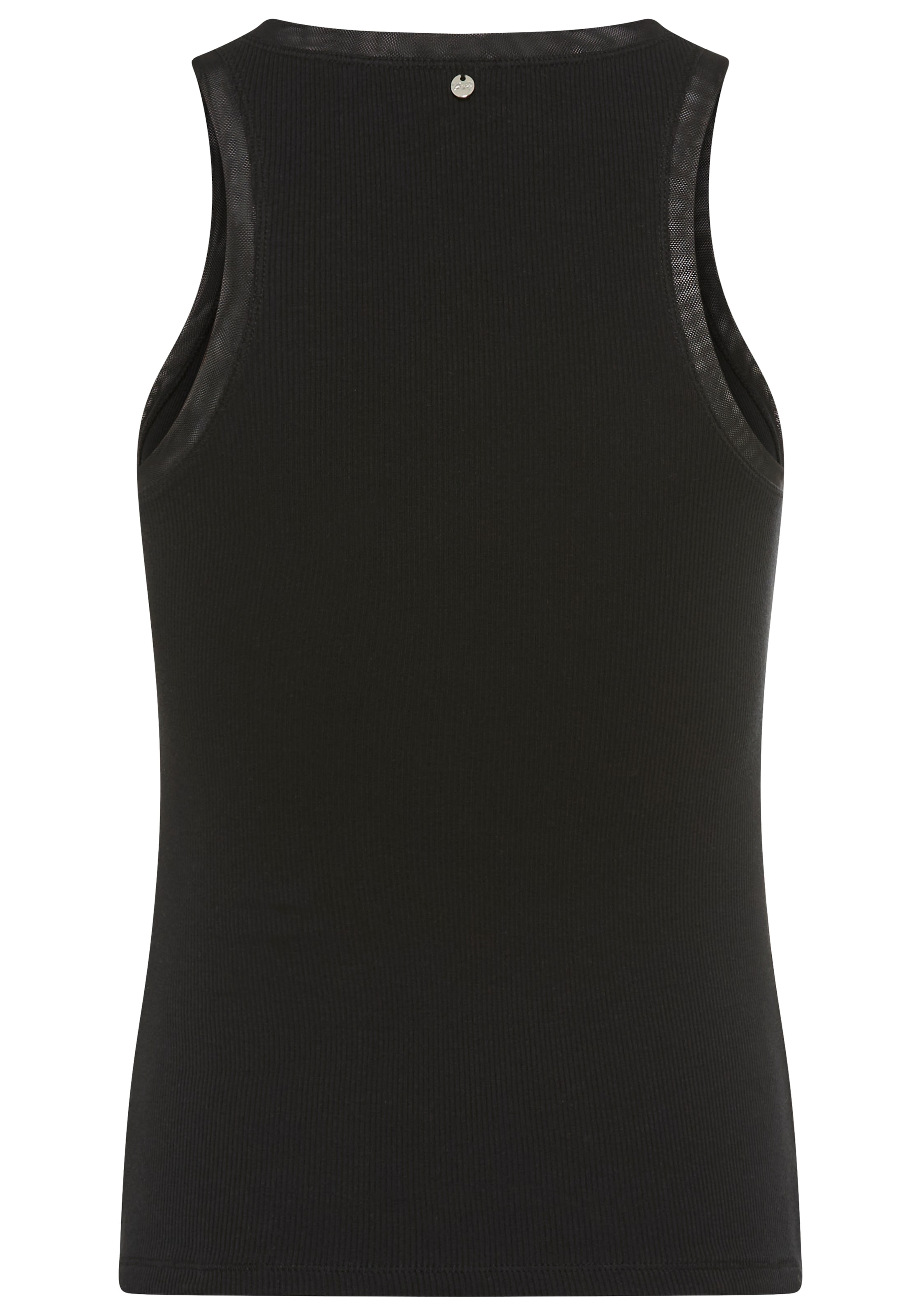 BOSS ORANGE Débardeur à côtes »Eplie Premium Damenmode« mit Mesh-Details