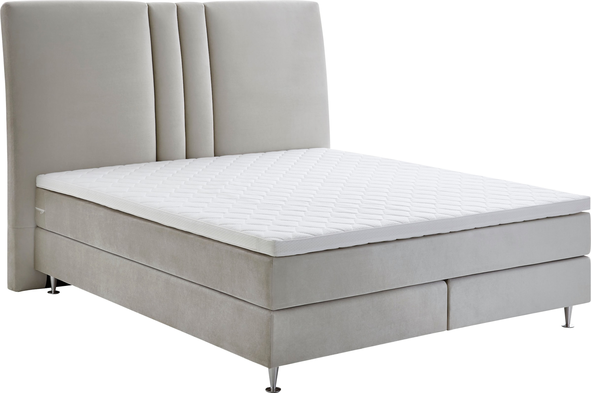 ATLANTIC home collection Boxspringbett »Rita« mit Topper und hohen Kopfteil