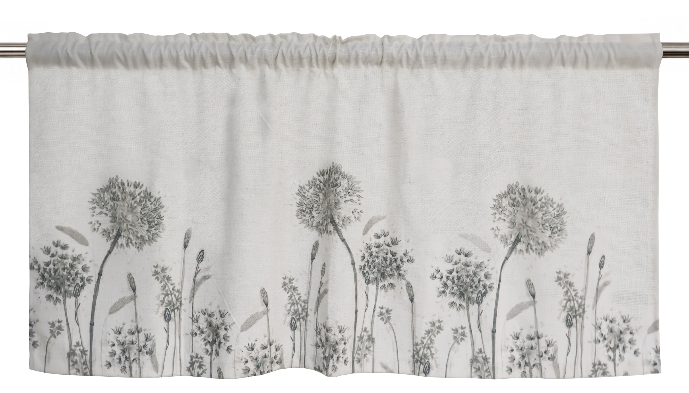 GOODproduct Rideau à vitres »Yllner« Passage tige 1 cuis tlg. aspect lin, motif floral, différentes tailles