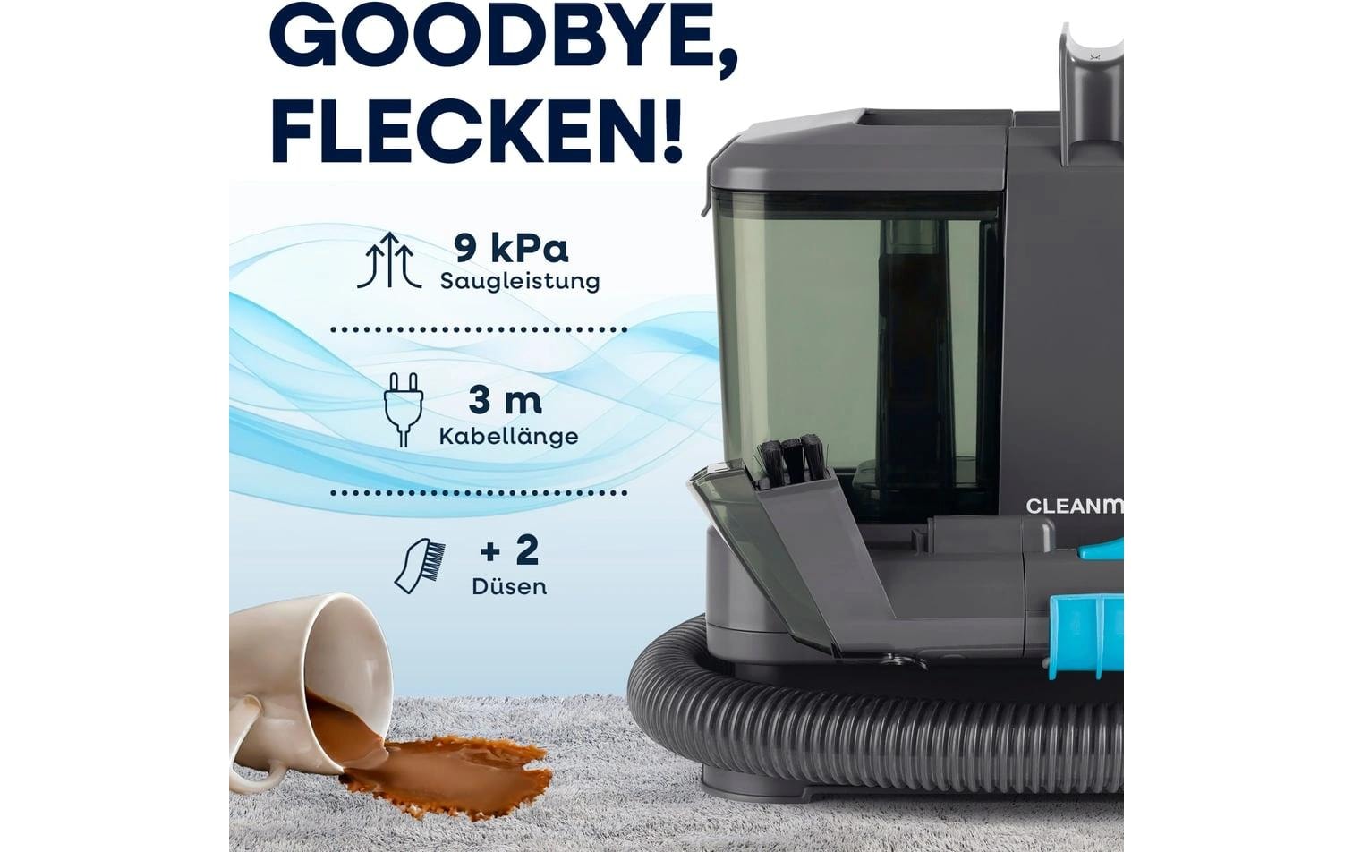 CLEANmaxx Teppichreinigungsgerät »mit CH-Stecker 350 W«