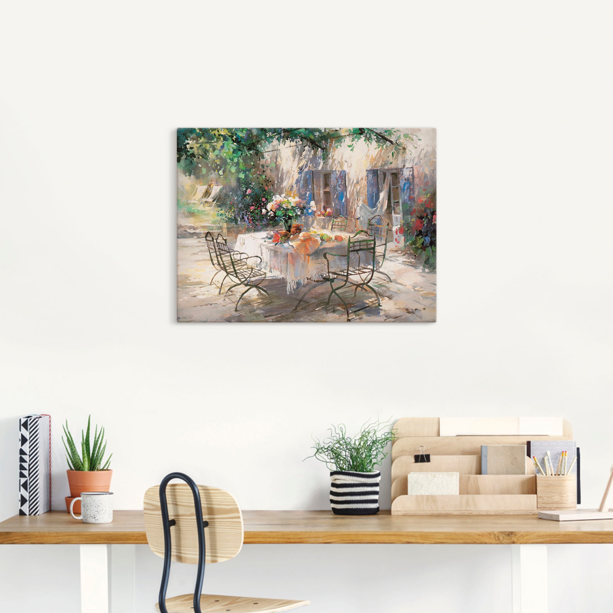 Artland Tableau sur toile »Schatten Garten« 1 cuis tlg. auf Holzrahmen gespannt