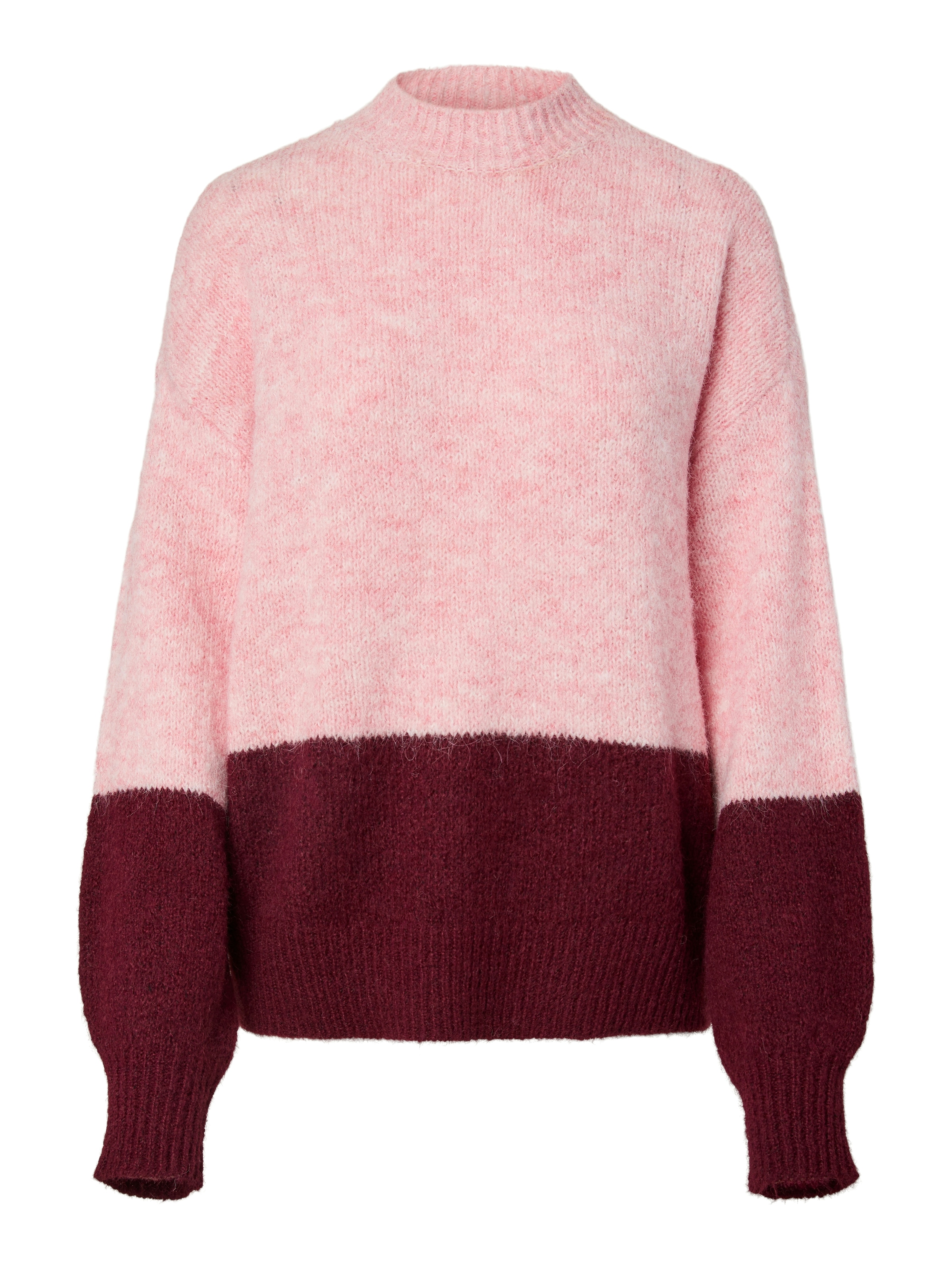 pieces Pull à col rond »PCIVY LS O-NECK COLOR BLOCK KNIT PWP BC« Colorblock Design
