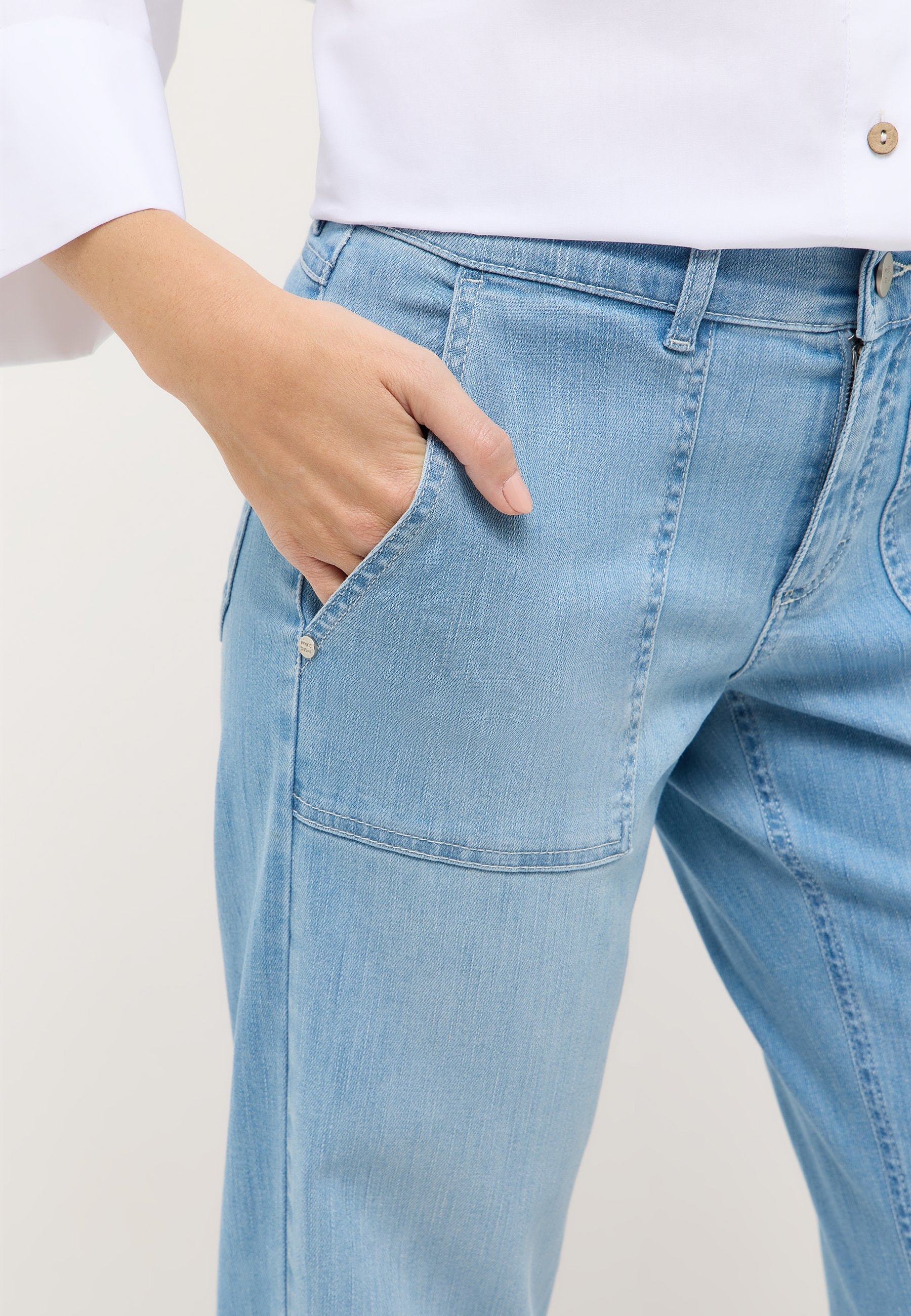 ANGELS Jeans Relax-fit »LIZ WORKER« avec grandes poches avant et effets dégradés