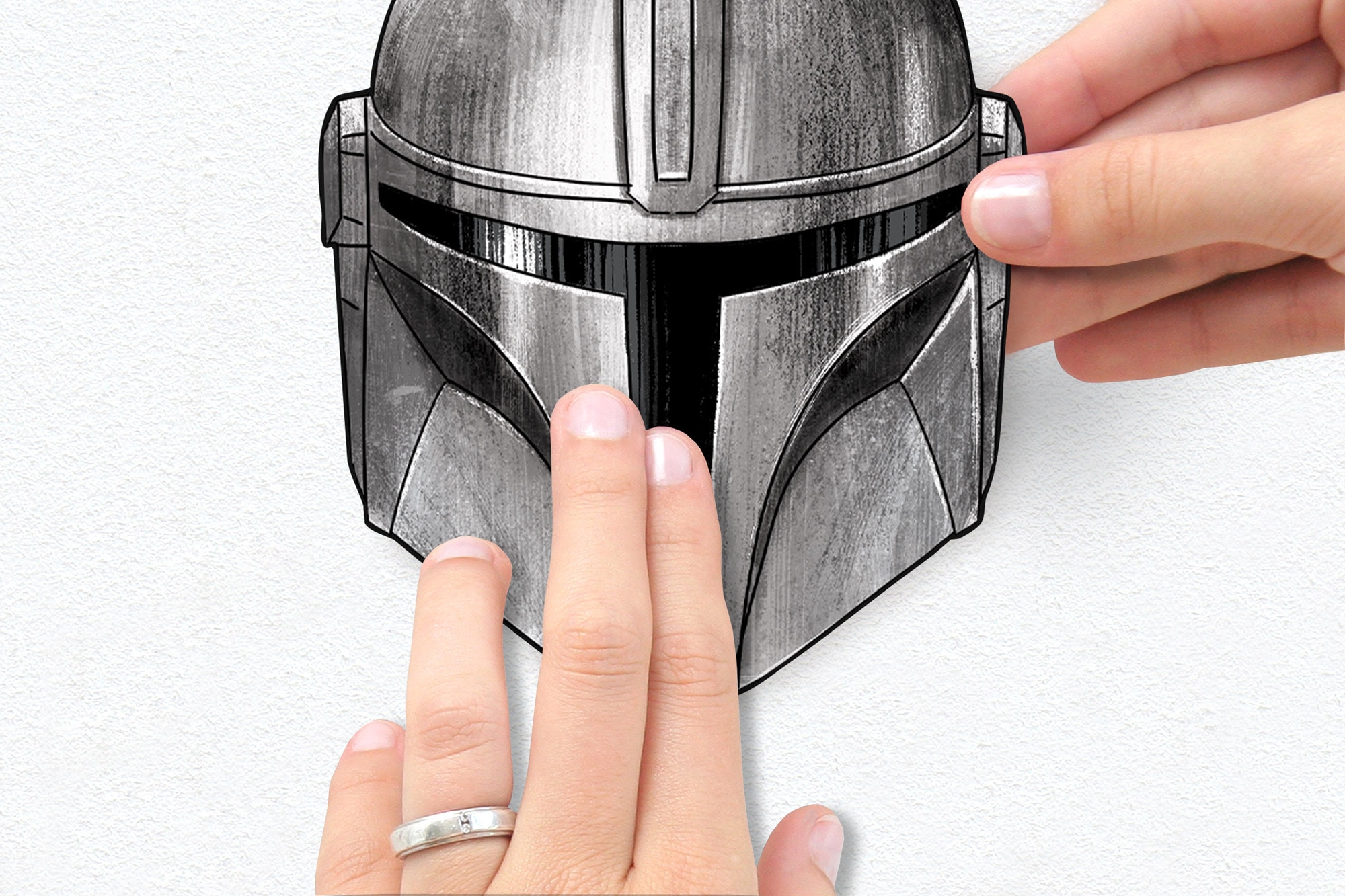 Komar Autocollant mural »Star Wars The Mandalorian Helmets« 50 x 70 cm (Breite x Höhe) - Kinderzimmer, Wandsticker