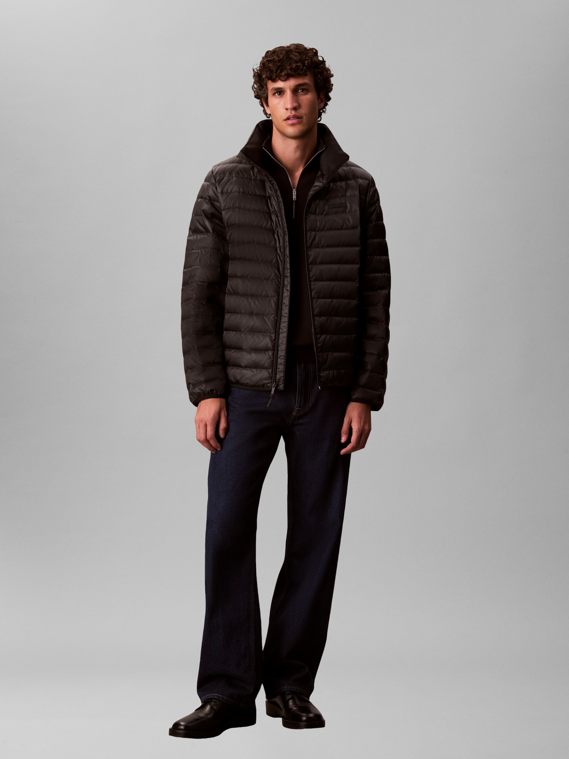 Calvin Klein Veste matelassée »LS LT WT NYLN CHNNLD« sans capuche avec encolure ronde