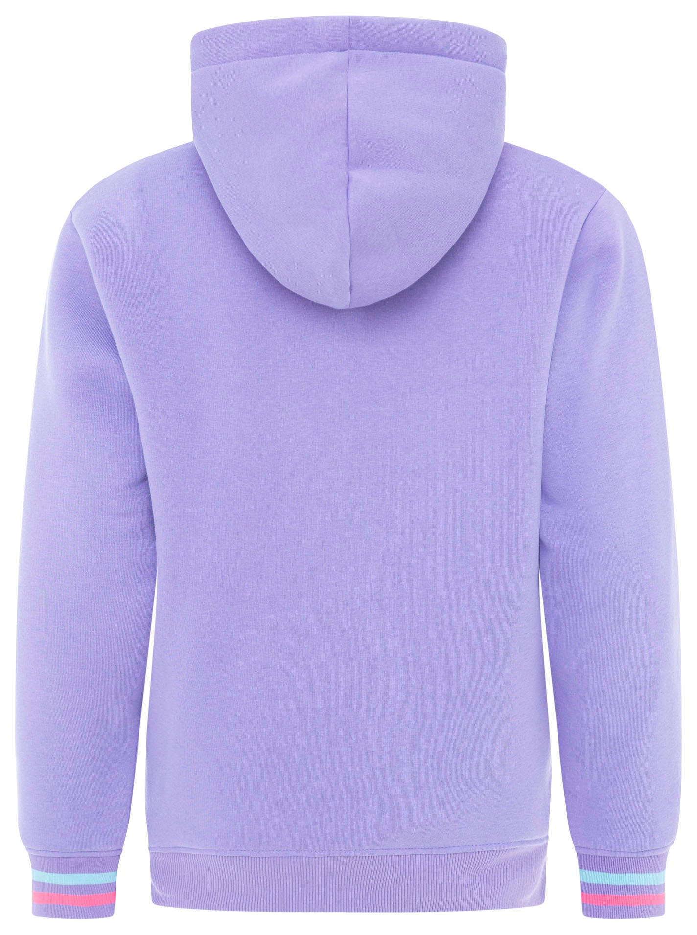 Zwillingsherz Hoodie »"Be Happy!"«, poignets rayés, impression sur la poitrine, capuche, poche kangourou
