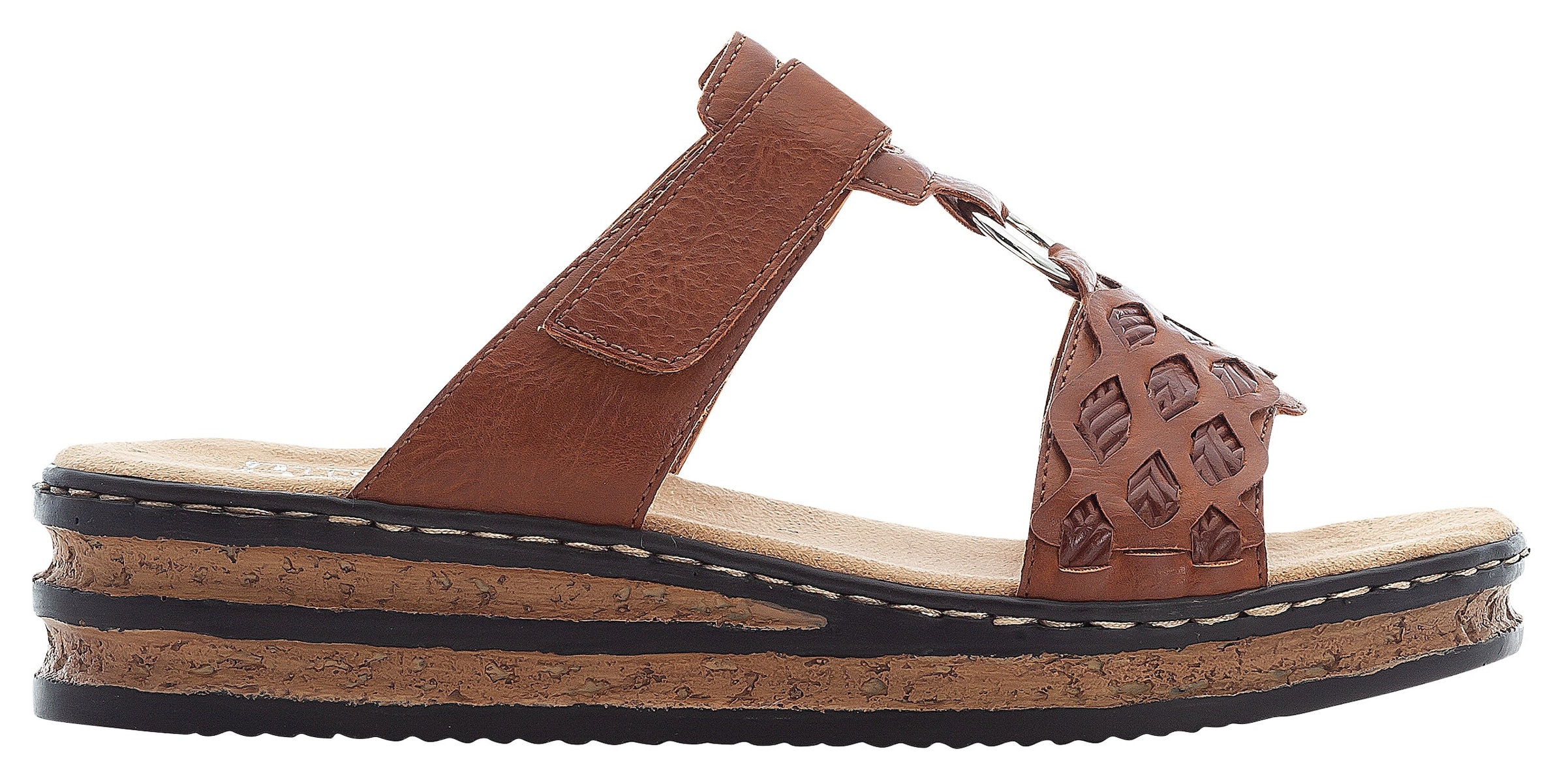 Rieker 1100000002199  Keilabsatz, Sommerschuh, Schlappen mit Riemchen in Flechtoptik