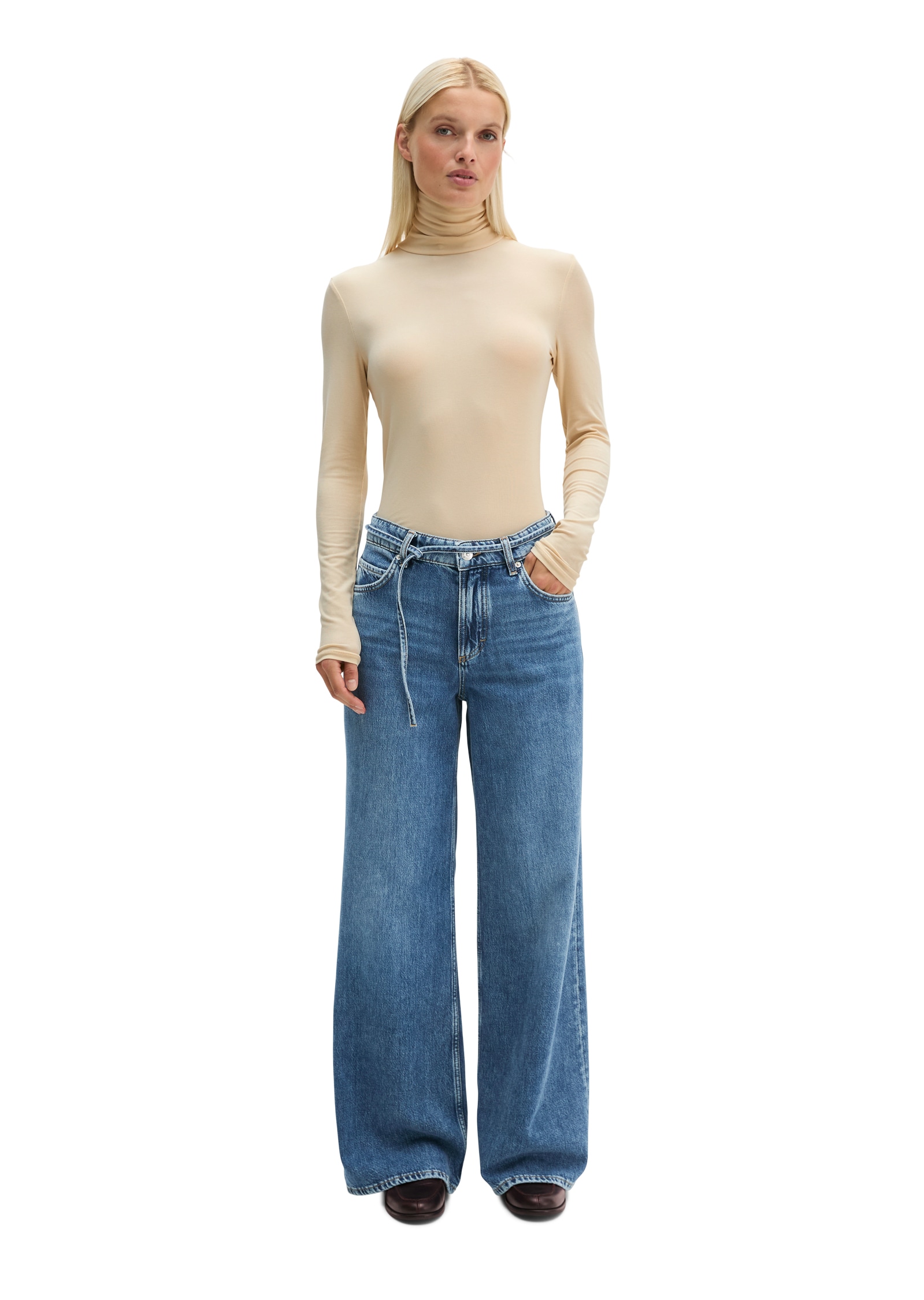 Marc O'Polo Jeans large Model Lania wide aus Rigid Denim ohne Elasthan