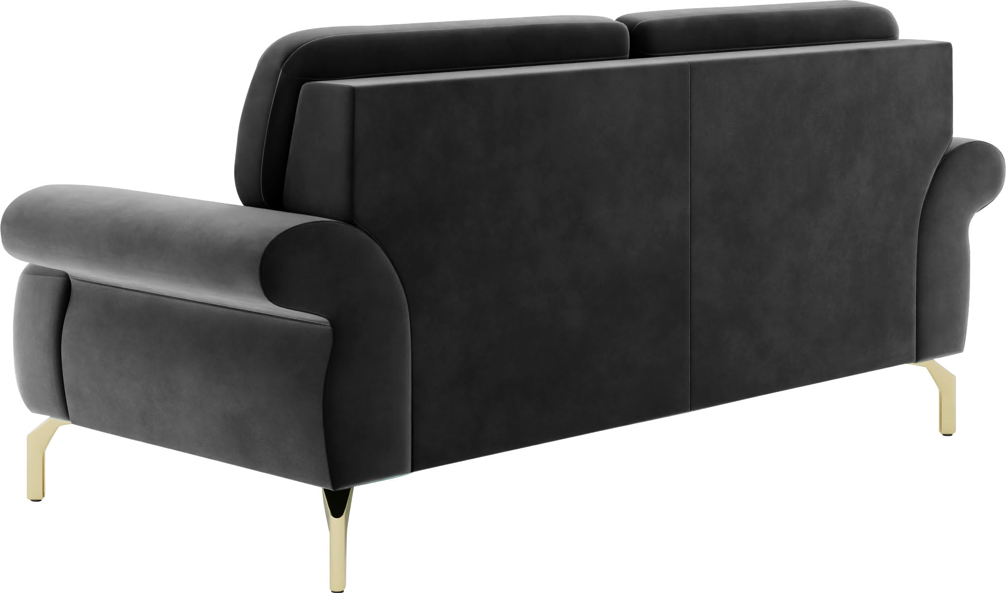 sit&more 2-Sitzer »Orient 1« inkl. 2 Zierkissen mit Strass-Stein, goldfarbene Metallfüsse