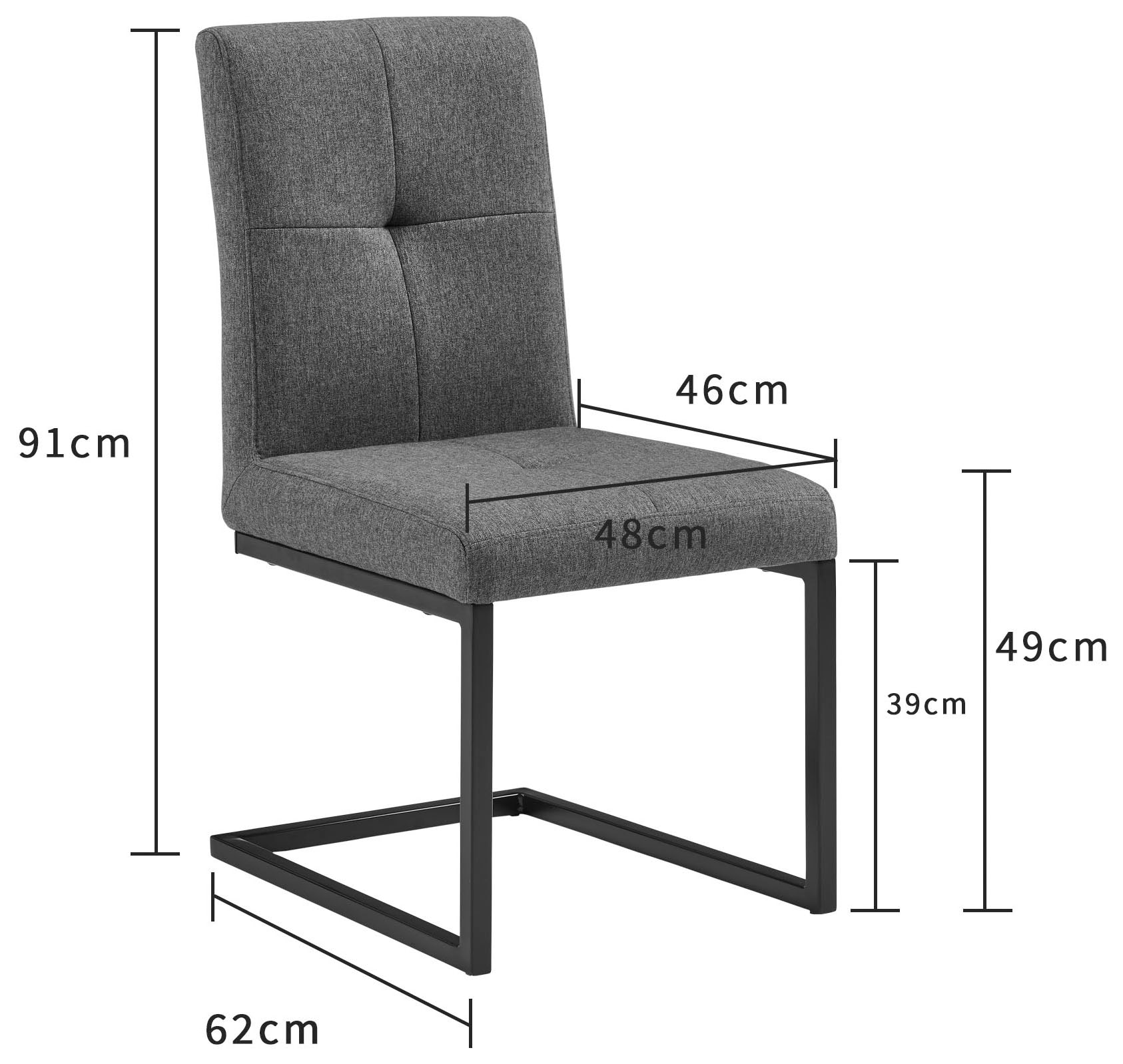 GOODproduct Ensemble de salle à manger »Geranie« Ensemble, 4 tlg. en imitation chêne avec structure en colonne noire