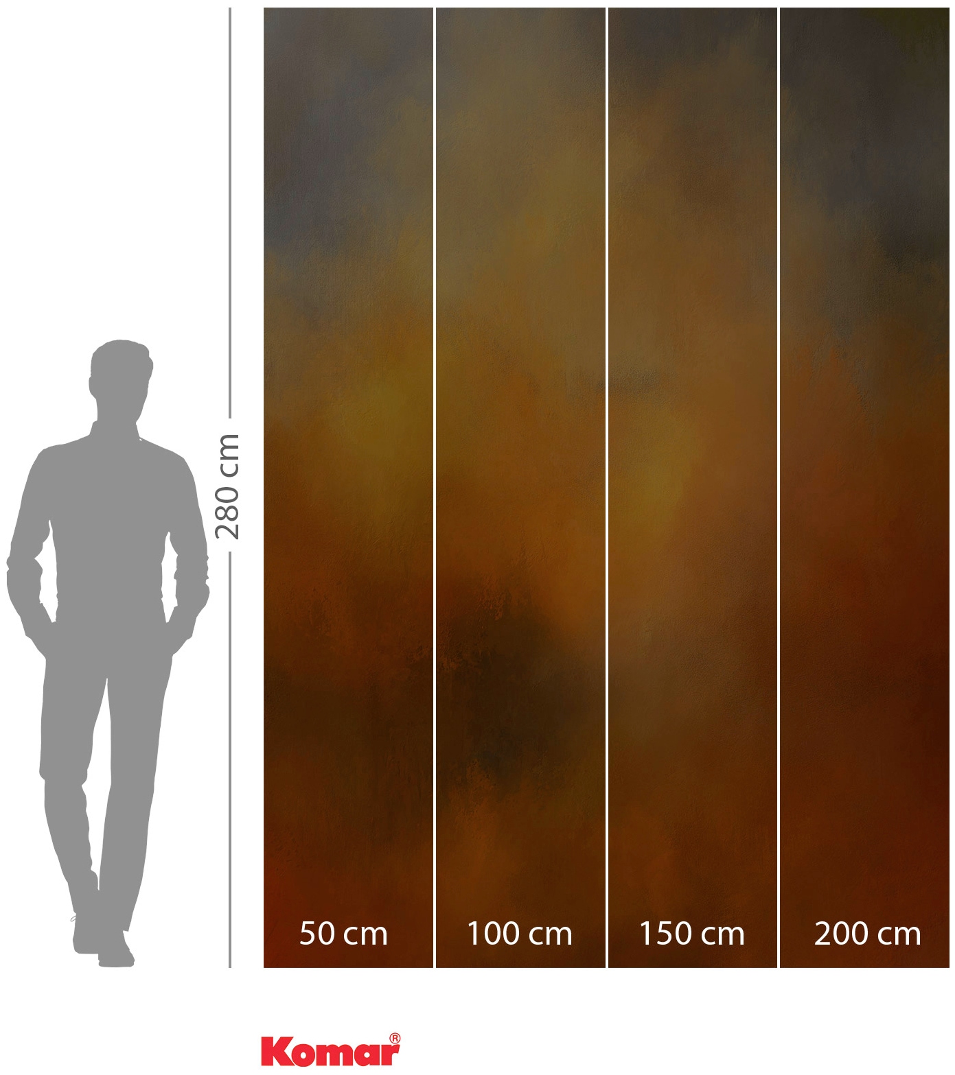 Komar Vliestapete »Digitaldruck Vlies -  Amber - Grösse 200 x 280 cm« bedruckt glatt Wohnzimmer, Schlafzimmer