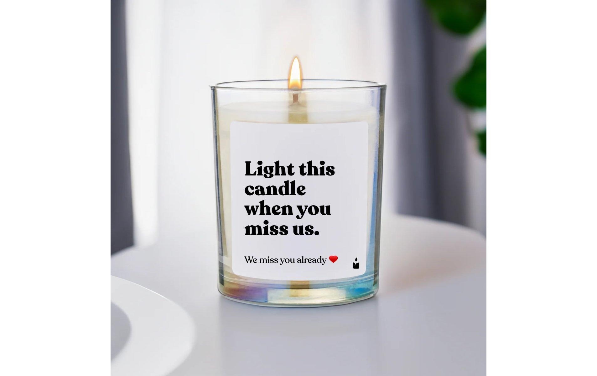   Bougie parfumée »ChattyCandles Light this candle when you miss us 6,7 x 8 cm«