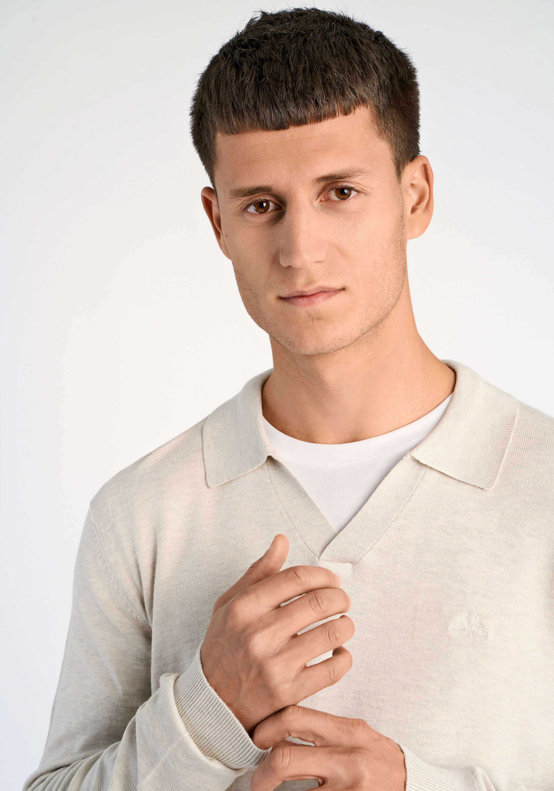 LINDBERGH Pull en tricot mit Polokragen und mit Viskose