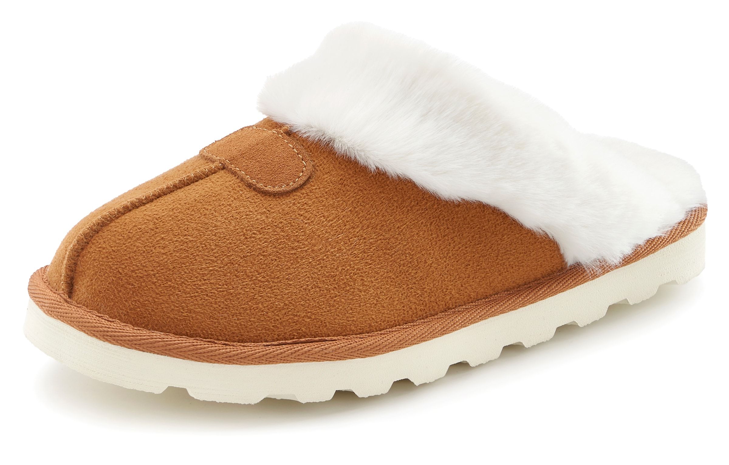 Vivance Dreams by Lascana Pantolette »Plüsch Hausschuh, Pantoffeln, Clogs, Schlappen, Hausschuh,«  avec doublure chaude VEGAN