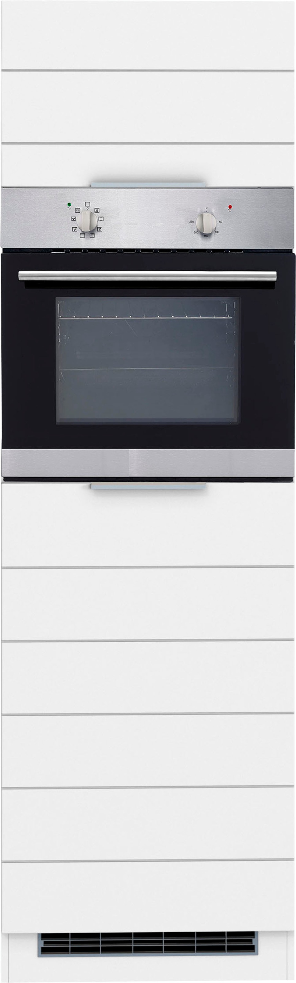 KOCHSTATION Armoire d'encastrement pour four »KS-Luhe« 60 cm de large, façades MDF de haute qualité avec lisse horizontale