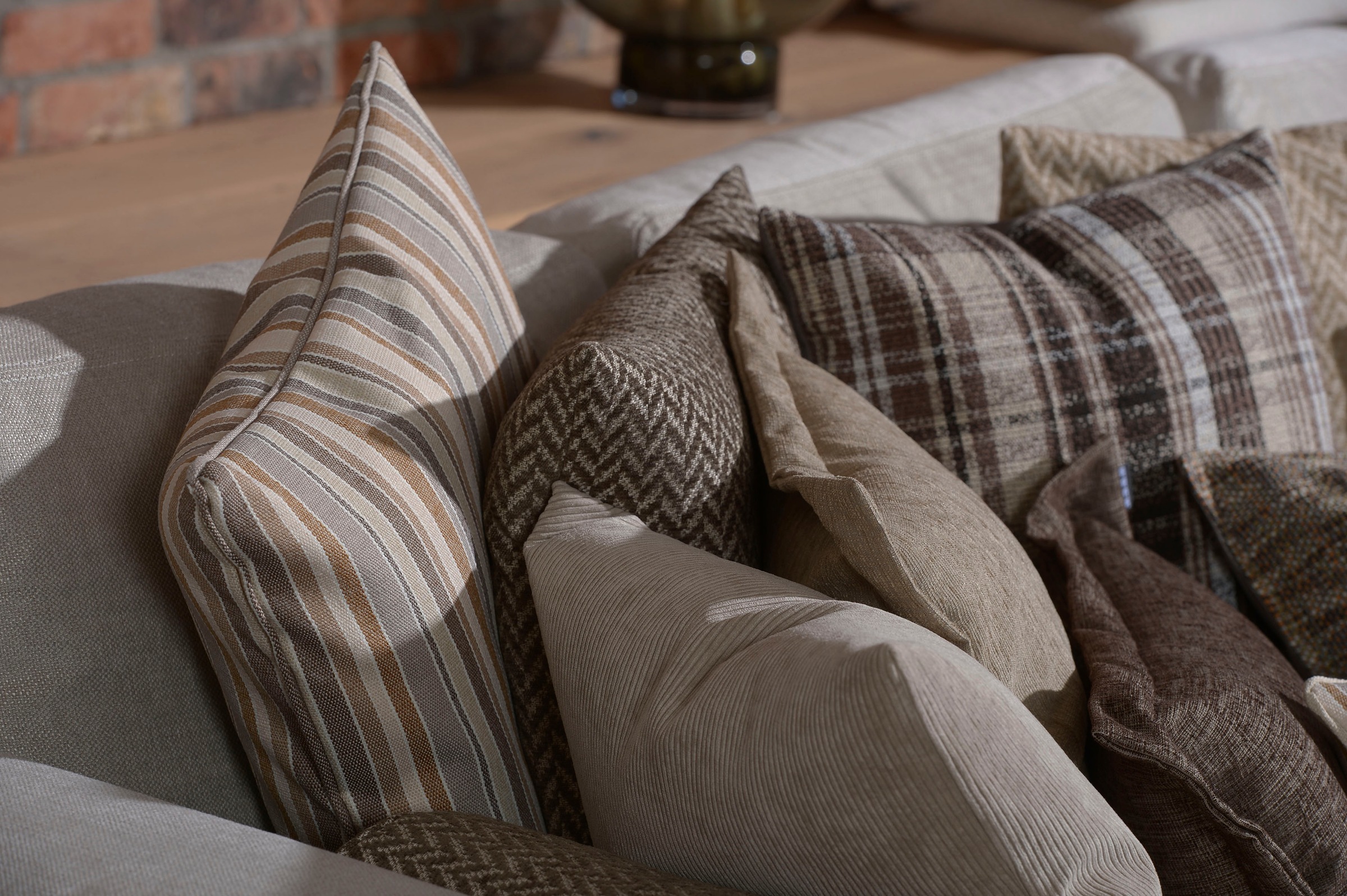 H.O.C.K. Coussin décoratif »Ardesia« mit Karomuster, Kissenhülle mit Füllung, 1 Stück