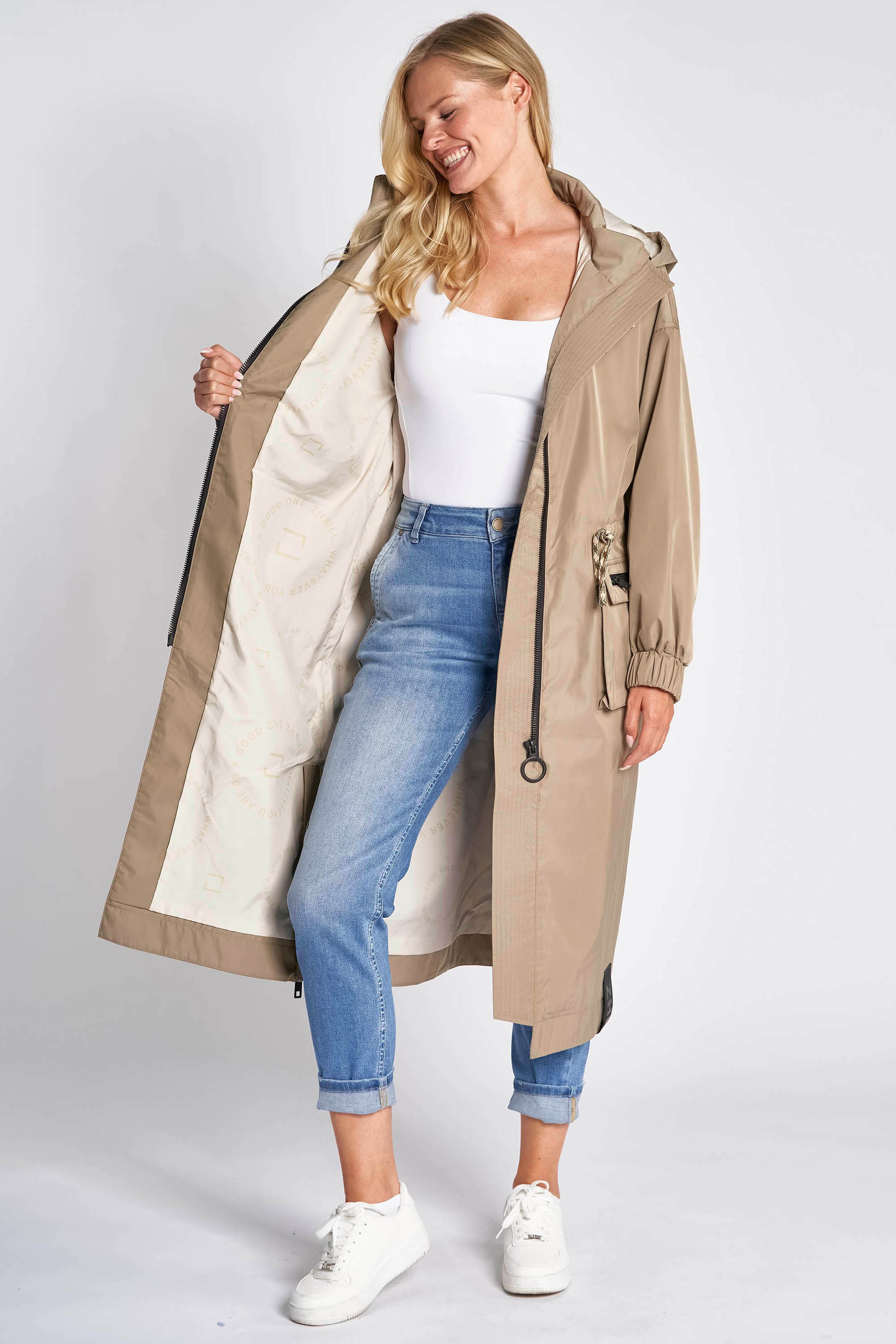 Zhrill Allwetterjacke »ZHAILA« mit Kapuze mit seitlichen Eingrifftaschen und Kapuze