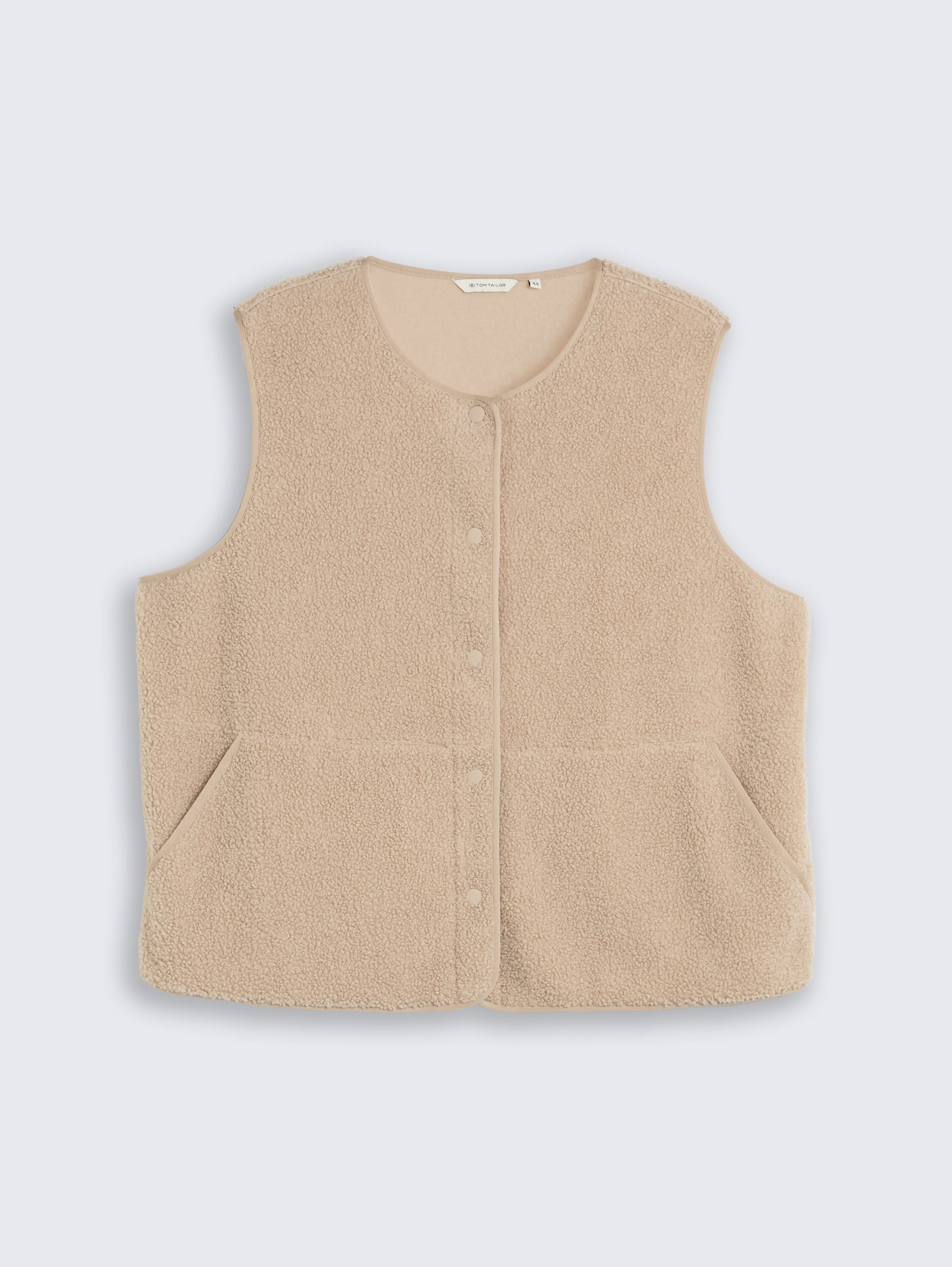 TOM TAILOR PLUS Fleeceweste »TTP Sweatshirt« mit Druckknöpfen / Grosse Grössen