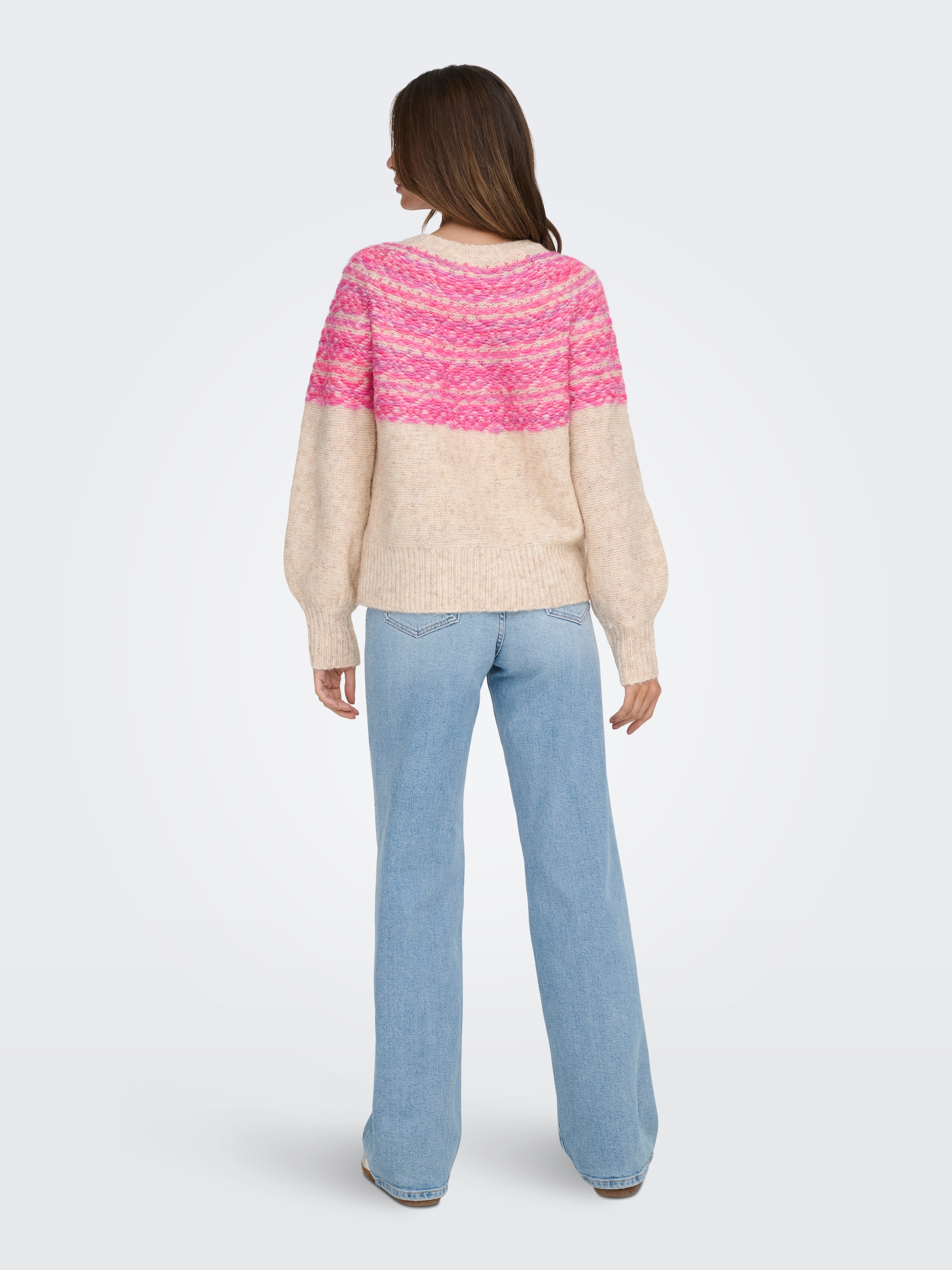 ONLY Pull en tricot »ONLSIDONA LIFE LS JQ O-NECK KNT«