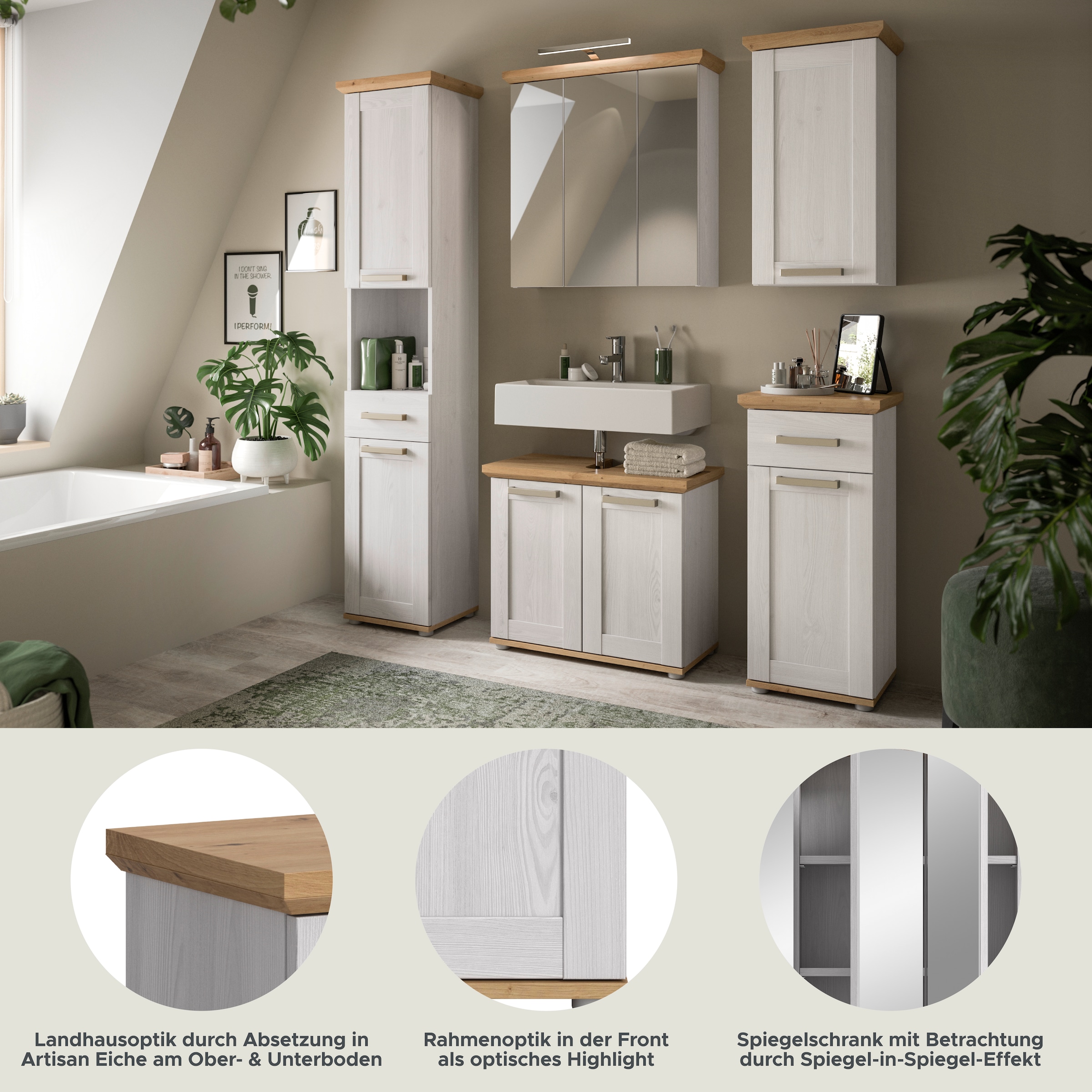 welltime Ensemble de meubles de salle de bain »COSENZA« 6 cuis tlg.