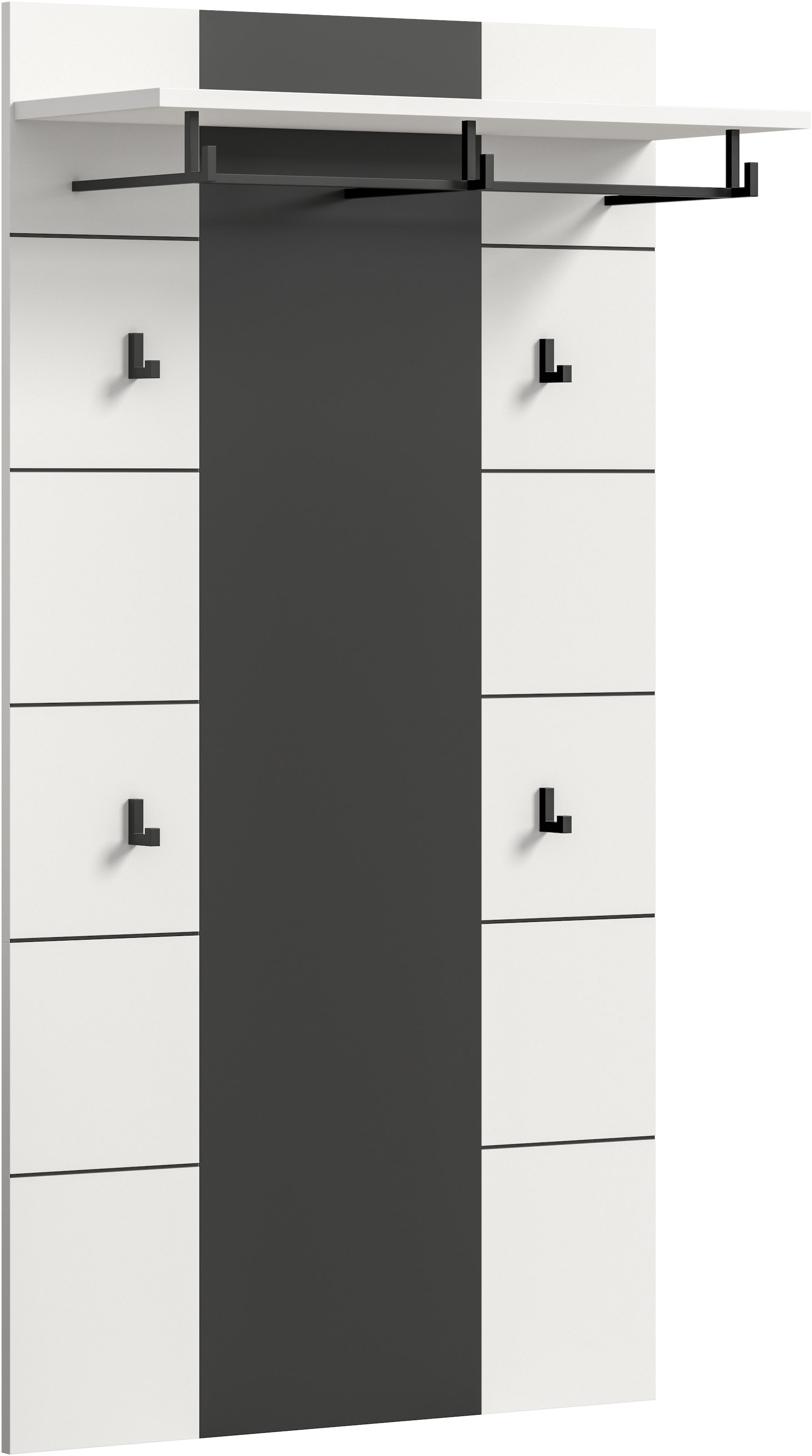 Home affaire Panneau de vestiaire »REHAT, TOPSELLER!, Höhe 145 cm, Hutablage, 4 Haken, Garderobenstange« in verschiedenen Farben erhältlich, 1 cuis tlg. Paneel, Wandboard, Garderobe, Garderobenleiste, Garderobenboard