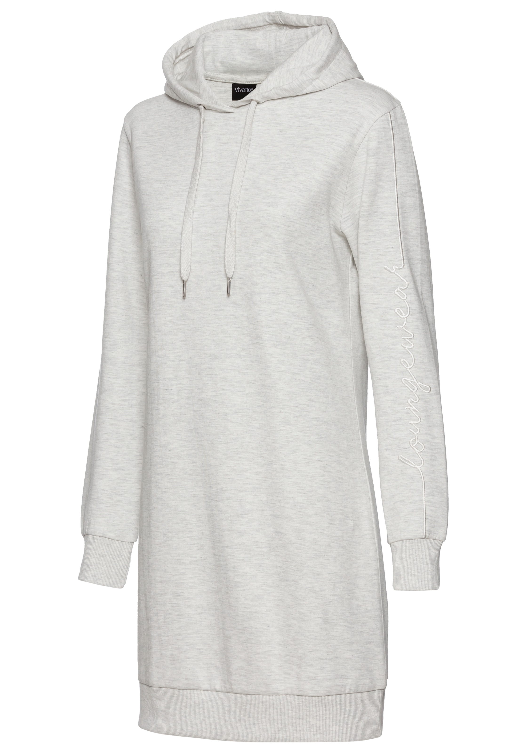 Vivance Robe en sweat mit Loungewear Stickerei, Loungekleid