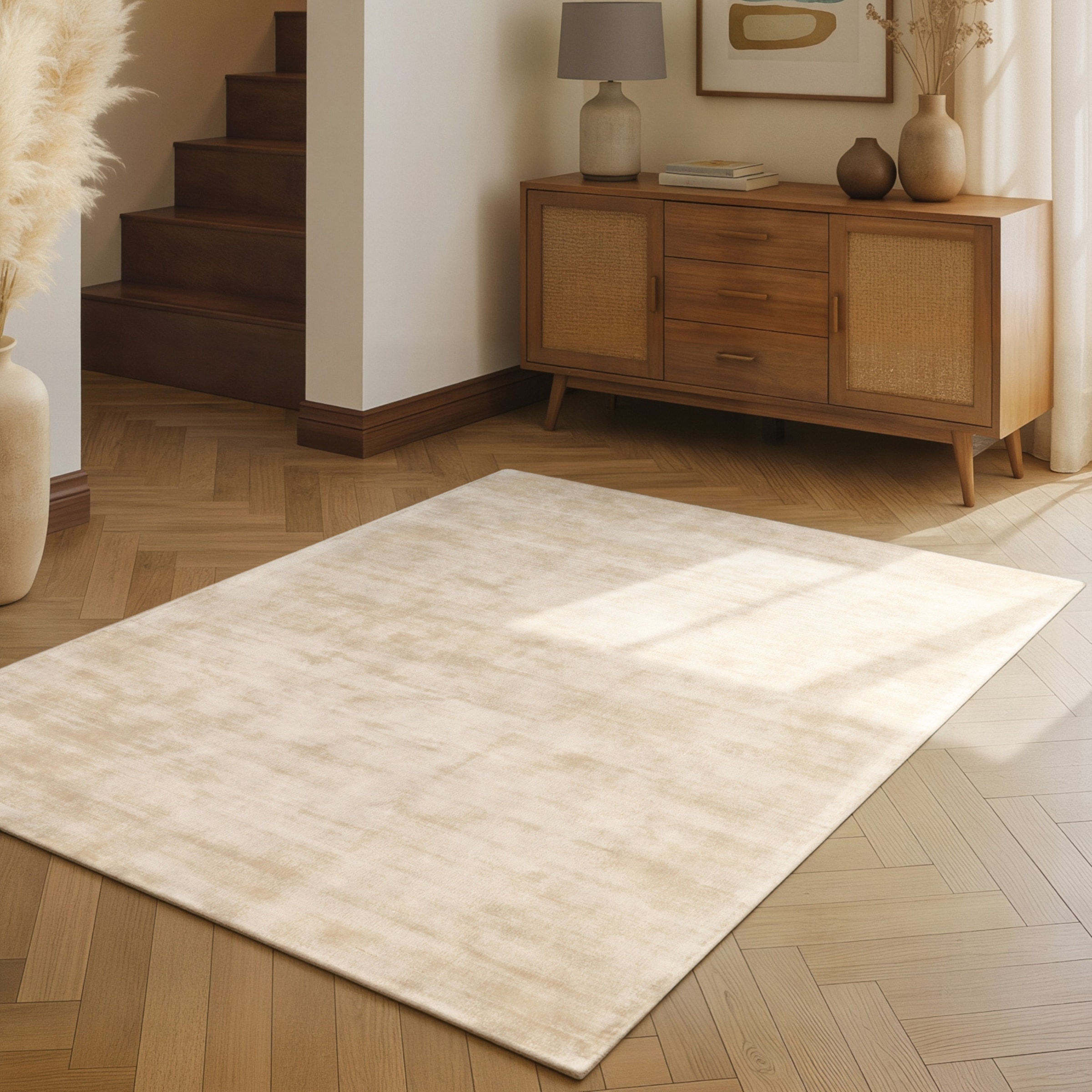 vikosa Tapis »Noemi« Rectangulaire 10 mm Höhe Dezenter Glanz, Weich, Seidenoptik, Viskose, Wohnzimmer, Schlafzimmer