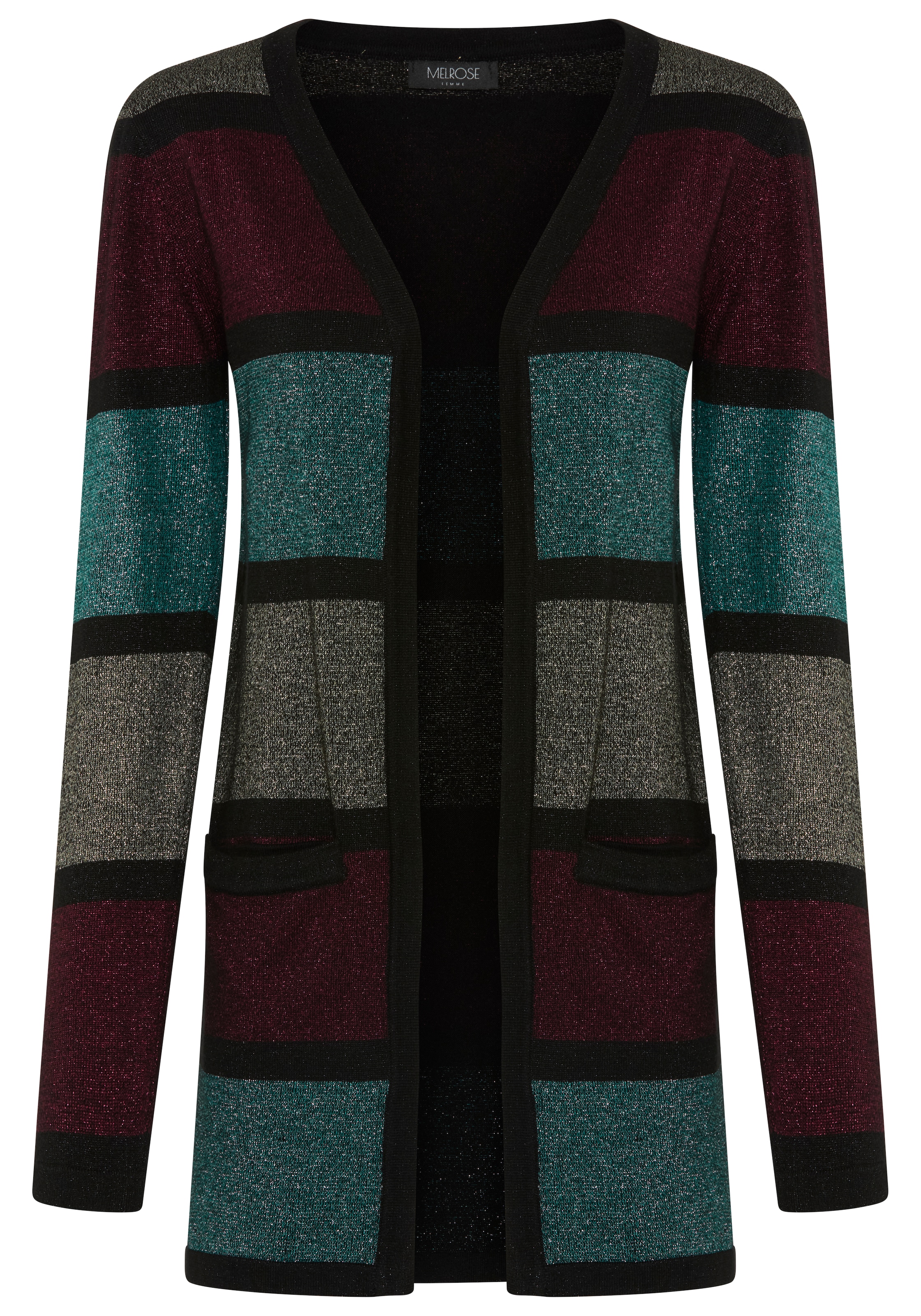 Melrose Longstrickjacke aus weichem Glitzergarn