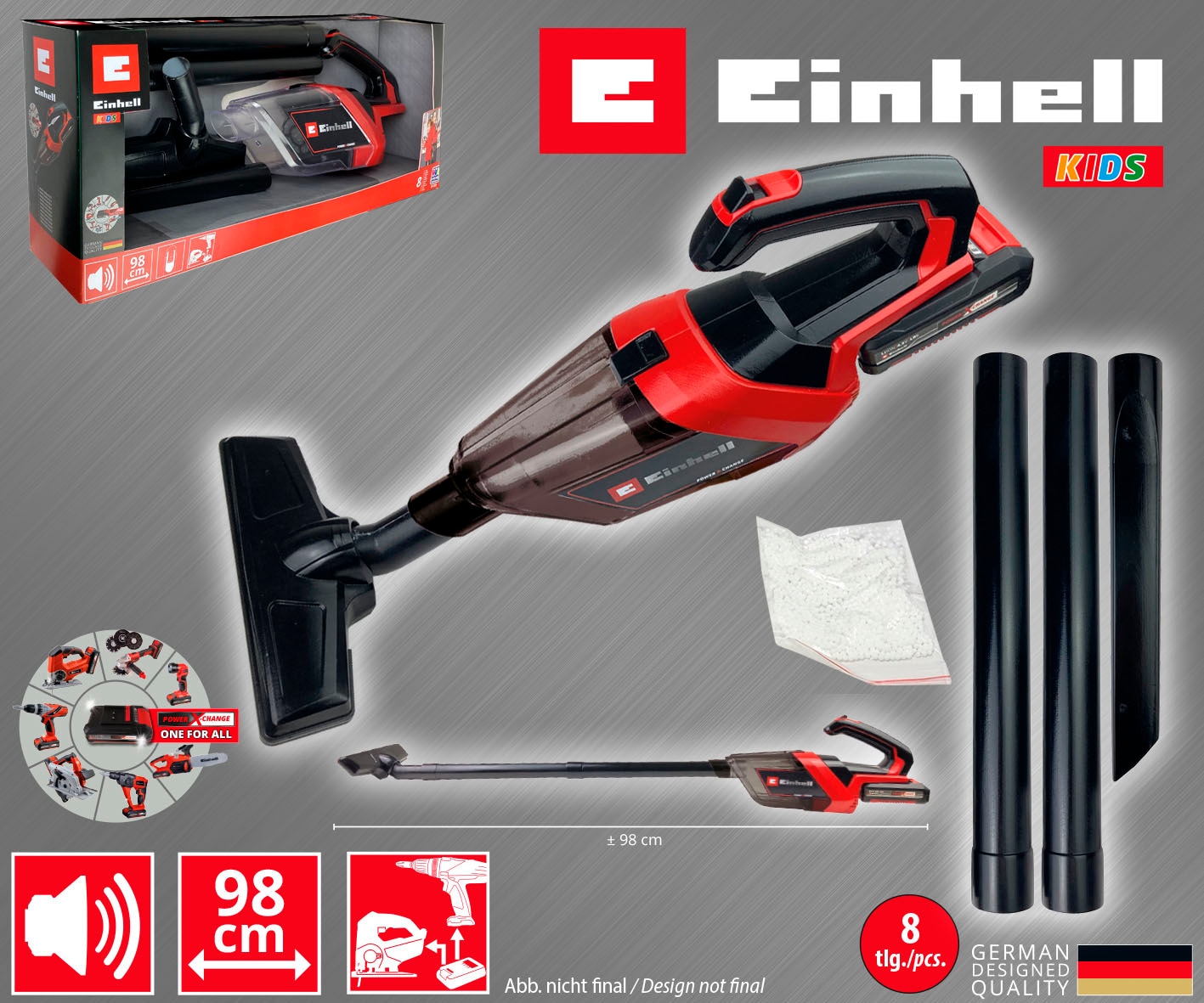 Happy People Aspirateur pour enfants »EINHELL Kids« mit Stecksystem und mehreren Kombinationsmöglichkeiten