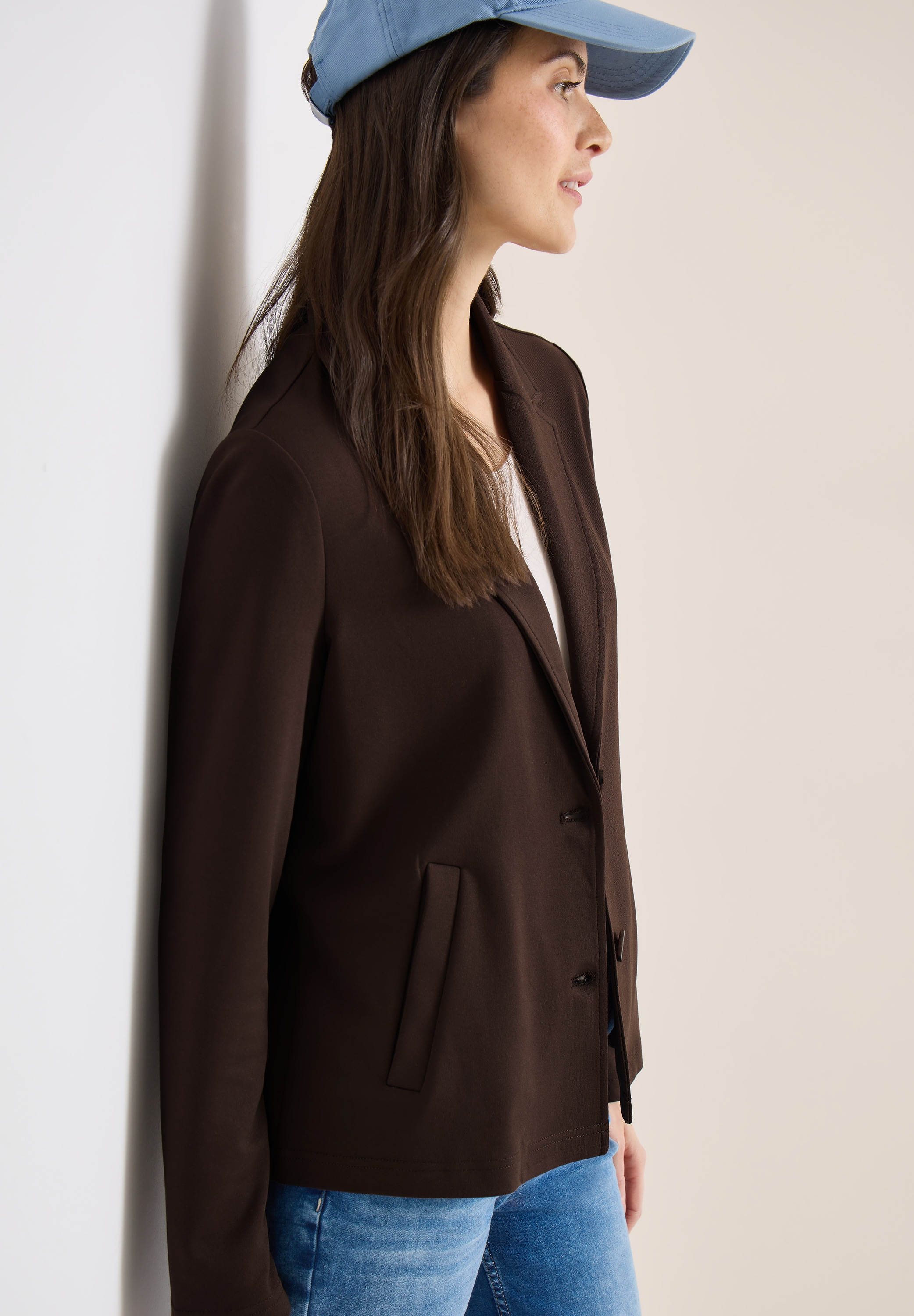 Cecil Blazer en sweat mit Knopfverschluss und Viskose