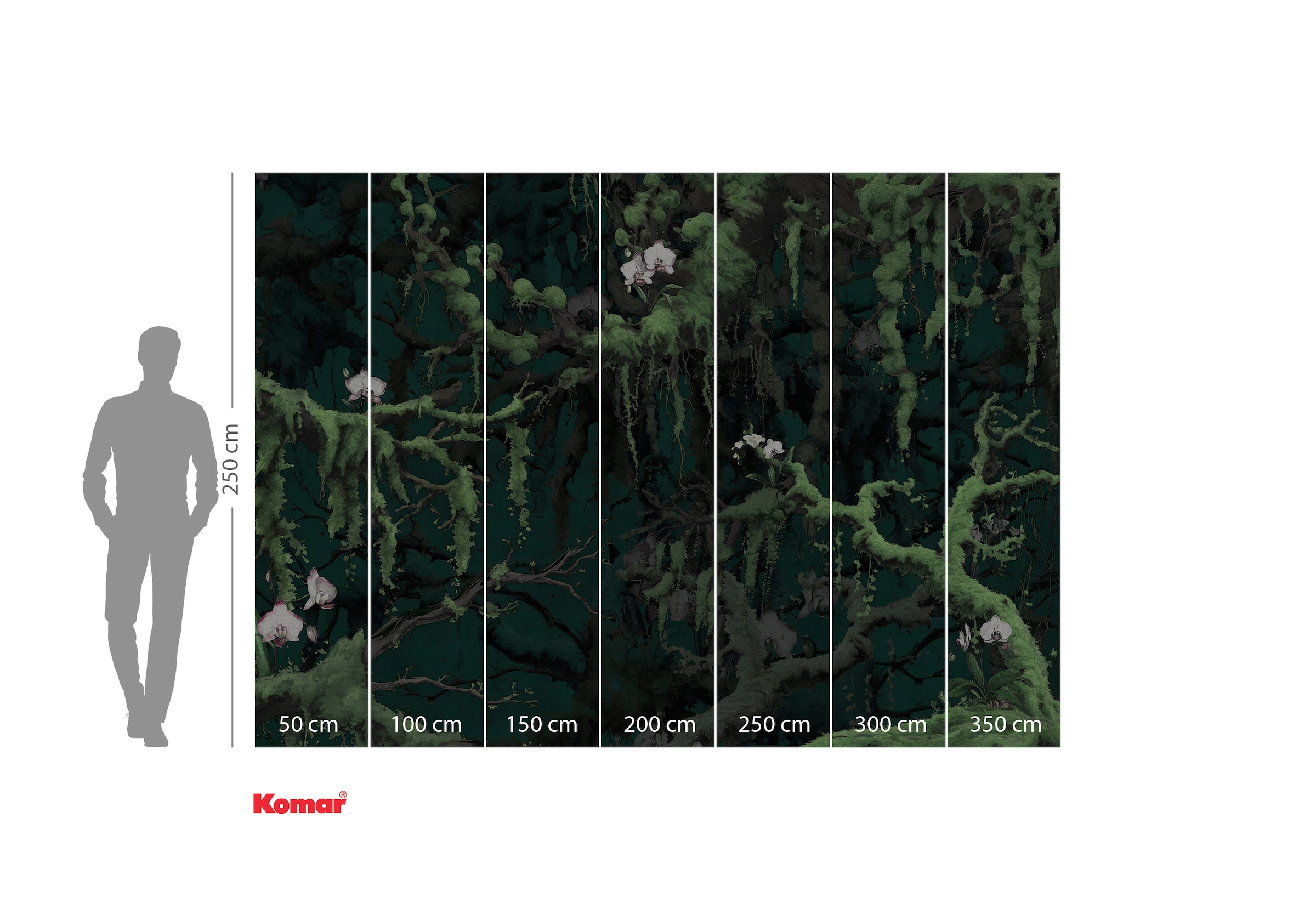 Komar Fototapete »Komar Vlies Fototapete - Orch-Idee - Grösse 350 x 250 cm« bedruckt glatt