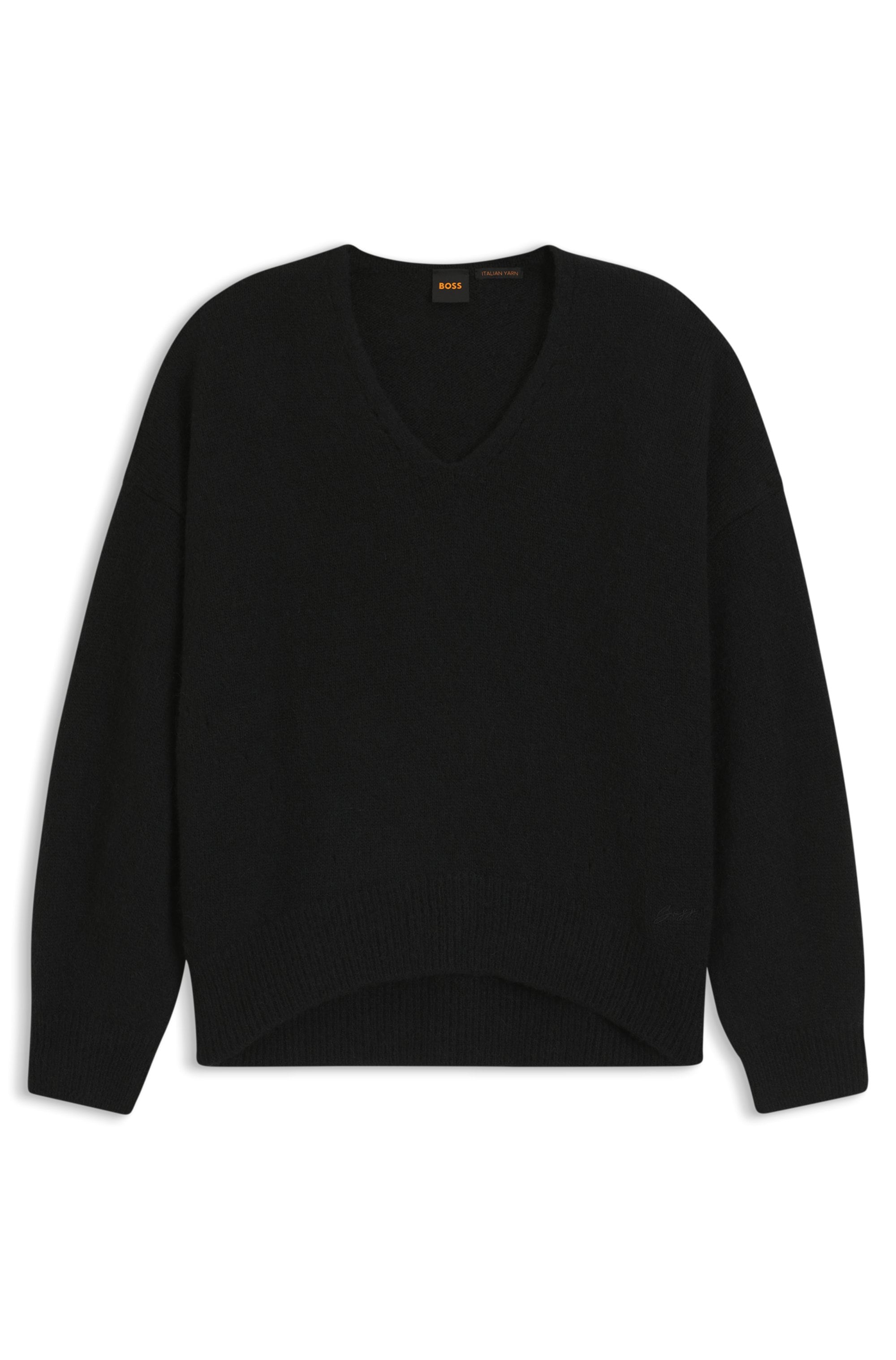 BOSS ORANGE Pull en tricot »Fondyssa Premium Damenmode« im Relaxed Fit, V-Ausschnitt