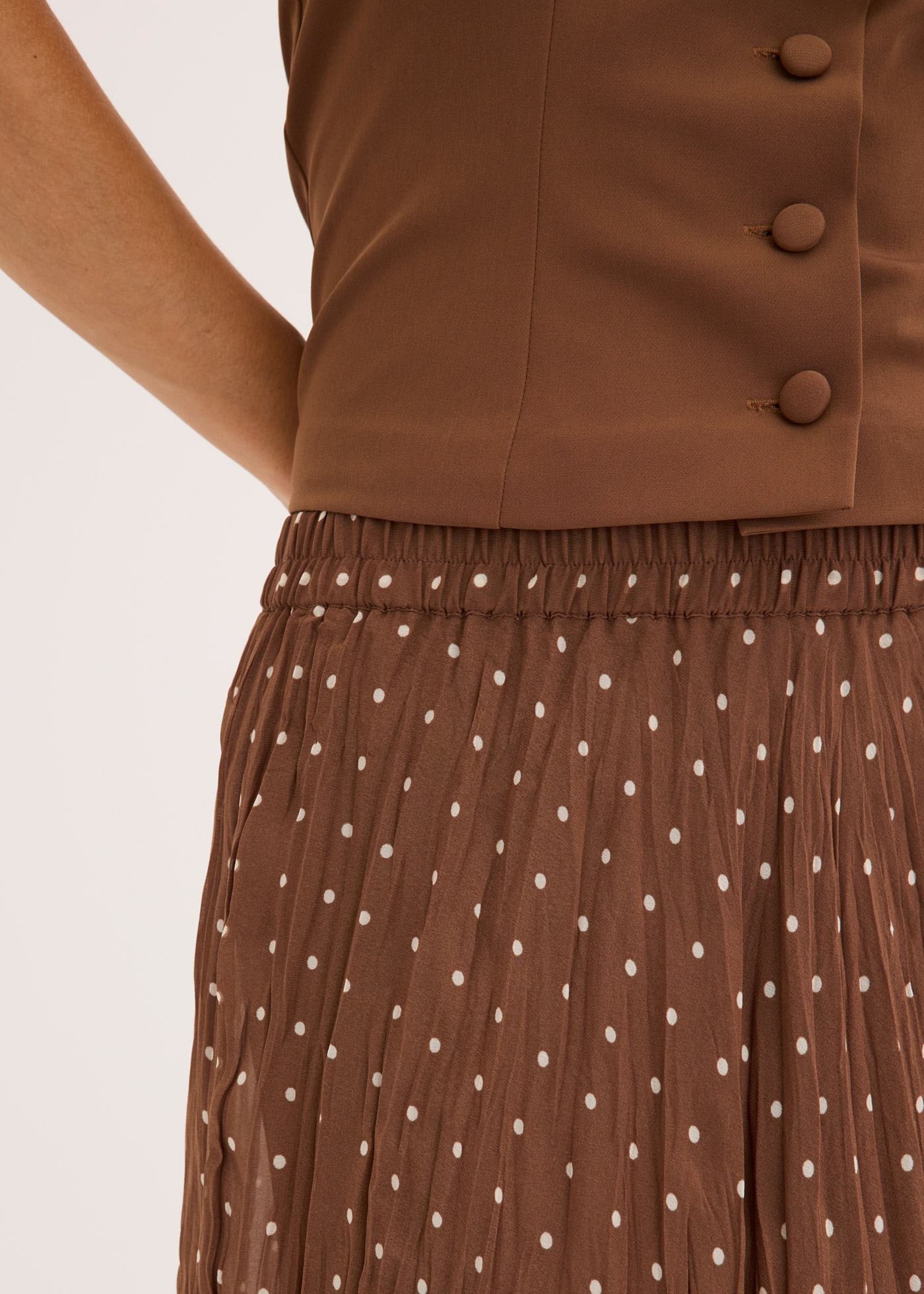 bonprix Jupe plissée mit Elastikbund, in A-Linie, mit Crash-Optik