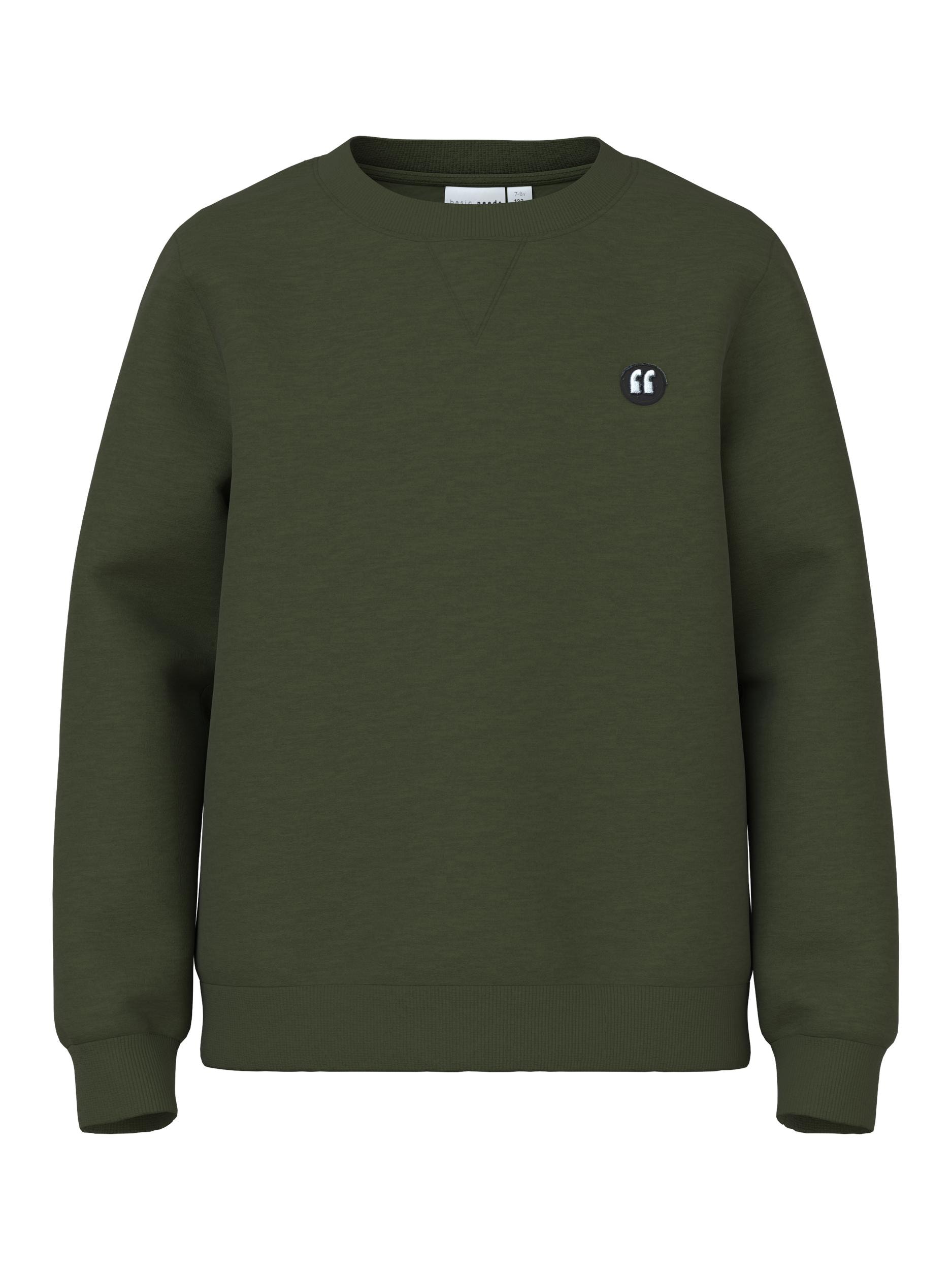 Name It Sweatshirt »NKMVIMO für Jungen mit Bündchen und klassischer Form«, unifarben, casual, regular fit, Baumwollmischung, Rundhals
