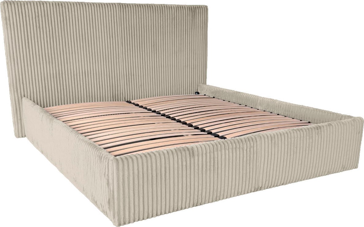 GOODproduct Polsterbett »AVVRA in der Grösse 180x200 cm, mit flauschigen Breitcord bezogen« wahlweise mit Lattenrost und King-Matratze (28cm)